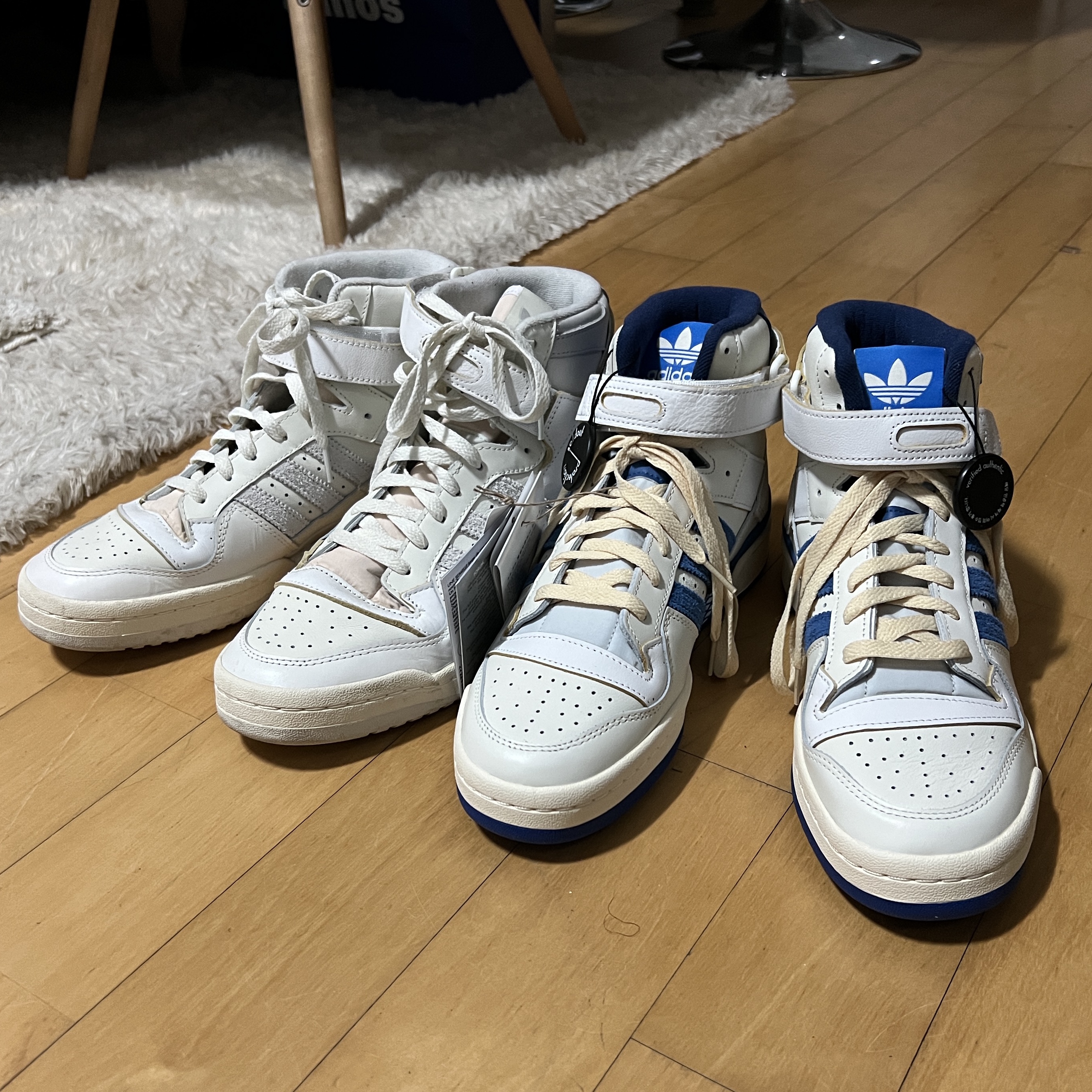 Adidas OG Forum 84 High Blue Thread, Adidas Forum 84 High Orbit Grey 착용 스타일 - 3