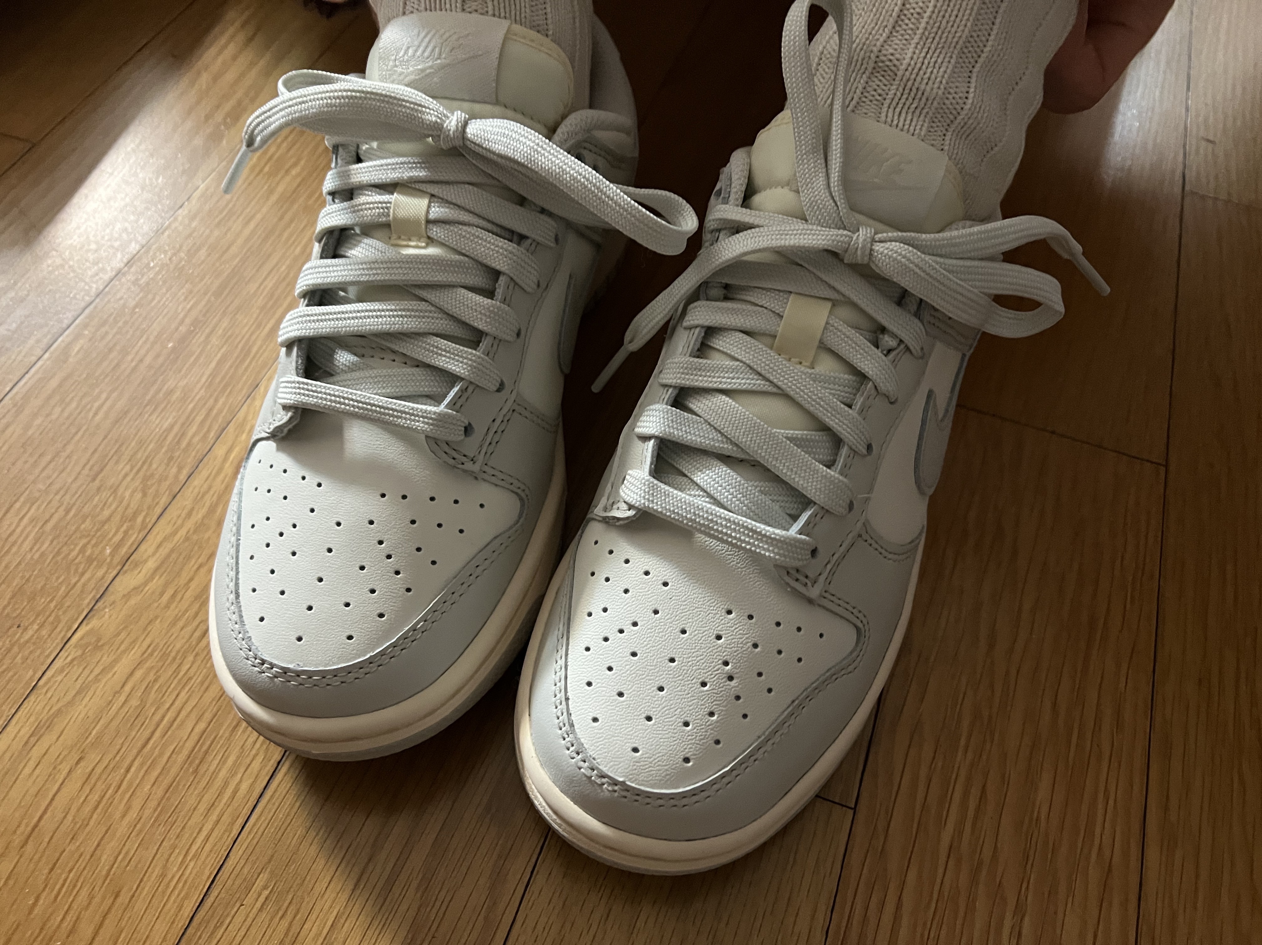 Nike Dunk Low Retro Championship Court Purple, (W) Nike Dunk Low Light Bone 착용 스타일 - 5