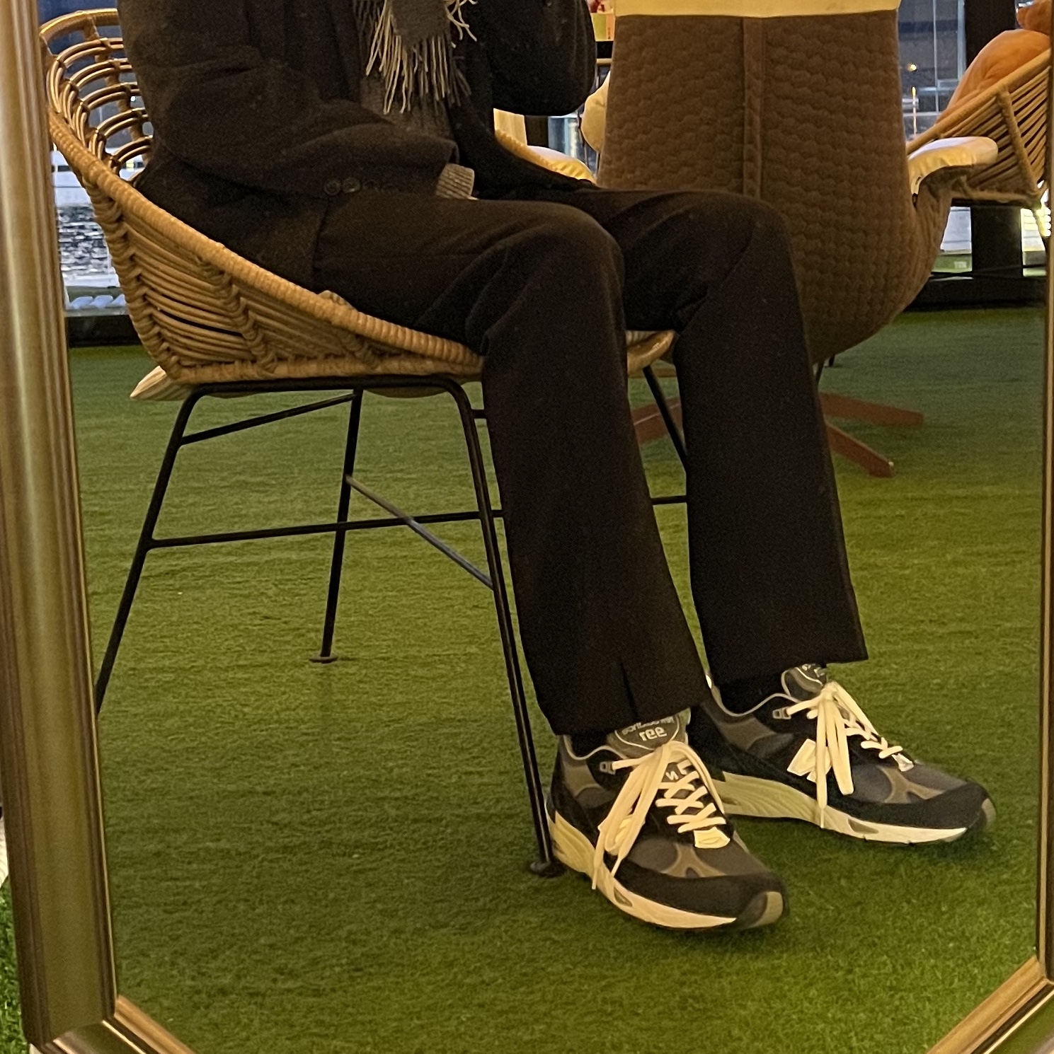 New Balance 991 Made in UK Navy 착용 스타일 - 1