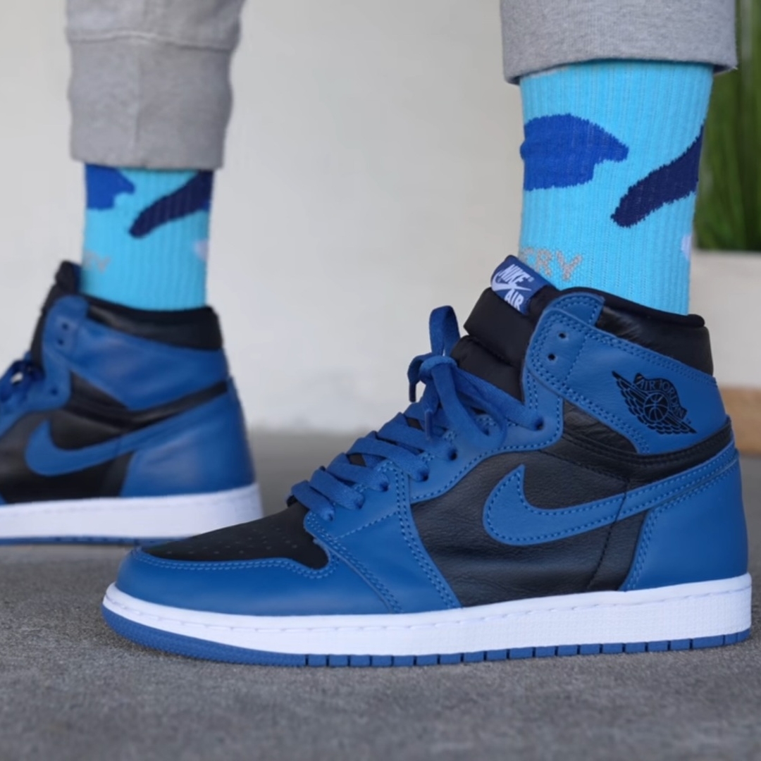 Jordan 1 Retro High OG Dark Marina Blue, (GS) Jordan 1 Retro High OG Dark Marina Blue 착용 스타일 - 5