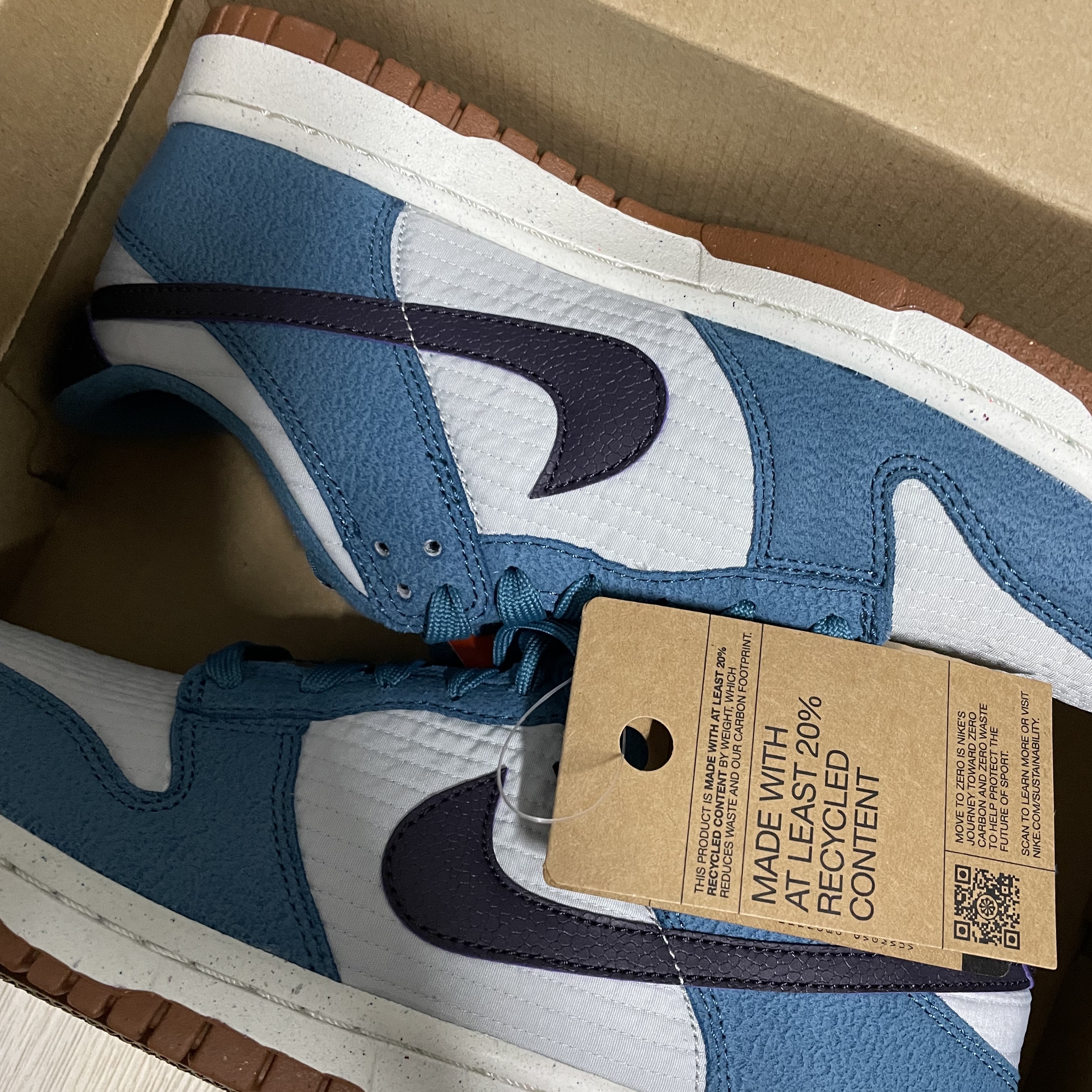 (GS) Nike Dunk Low SE Next Nature Riftblue 착용 스타일