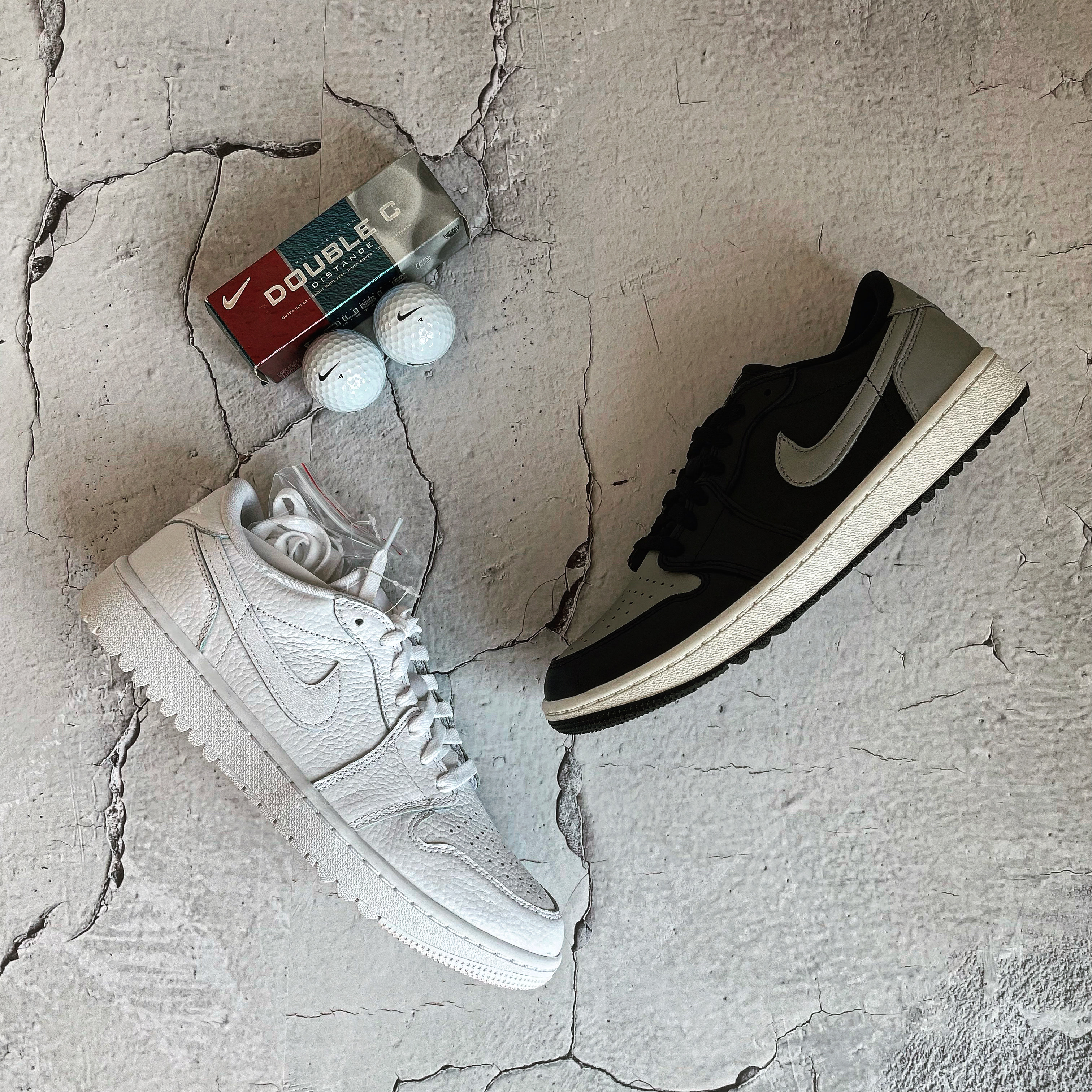 Jordan 1 Low Golf Shadow, Jordan 1 Low Golf Triple White 착용 스타일