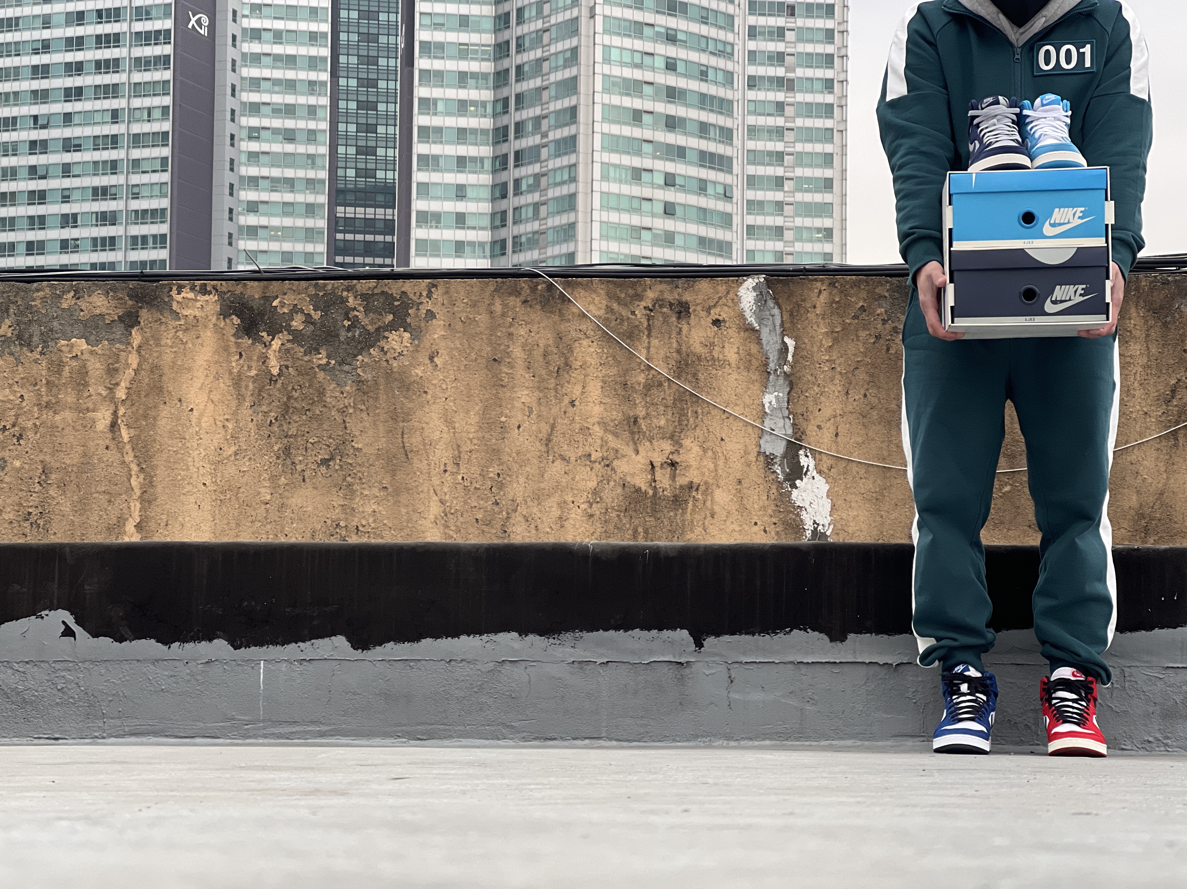 Jordan 1 KO Chicago 2021, Jordan 1 KO Storm Blue 착용 스타일 - 4