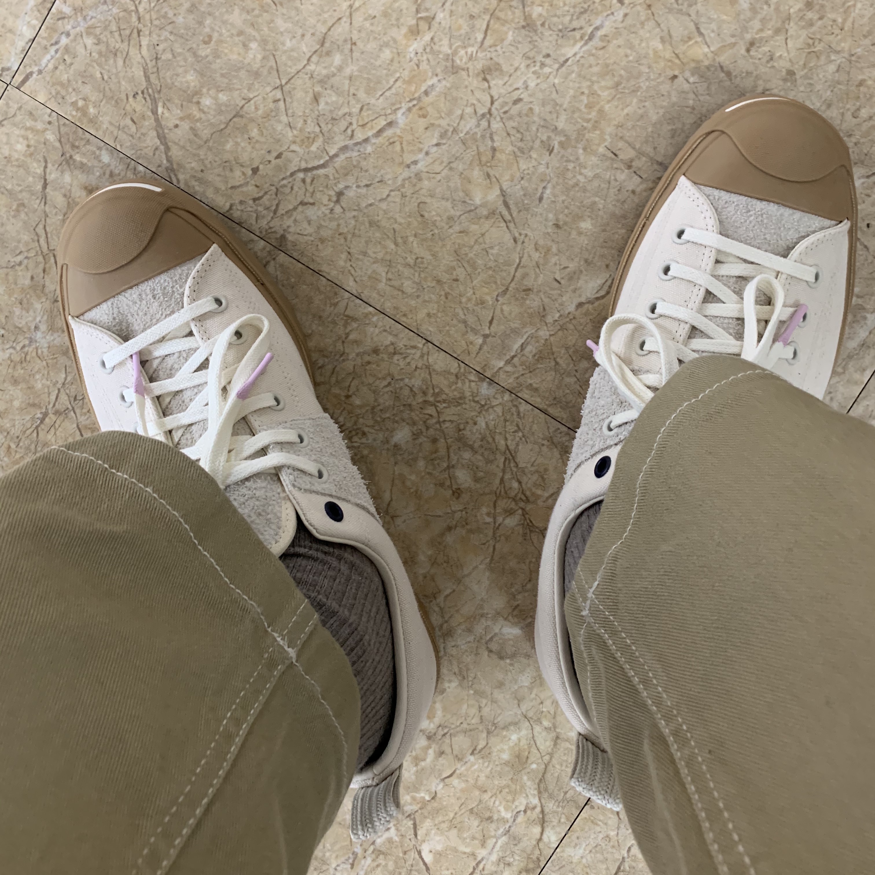 Converse x Todd Snyder Jack Purcell Ox Egret 착용 스타일