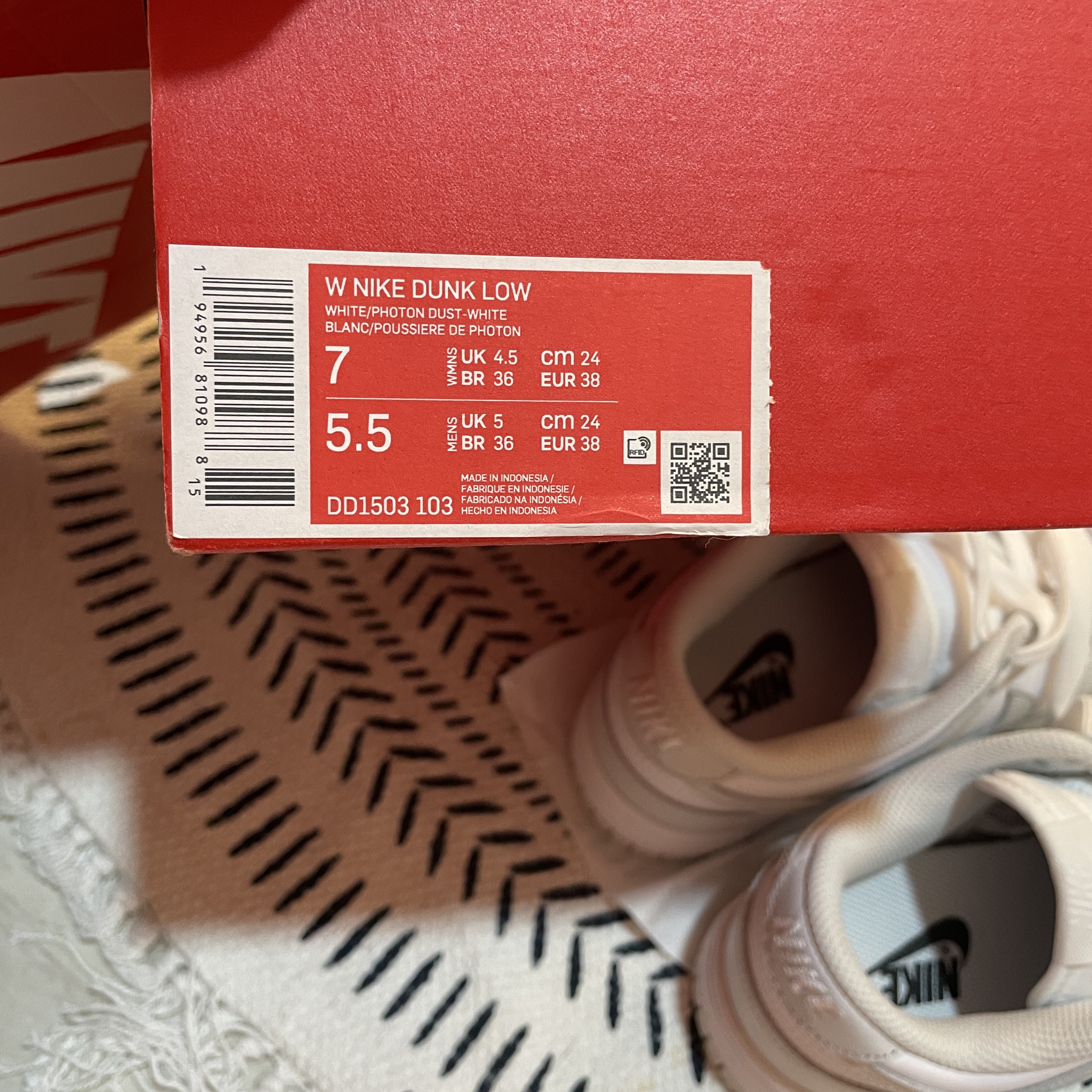 Nike Dunk Low Retro Grey Fog 착용 스타일 - 1
