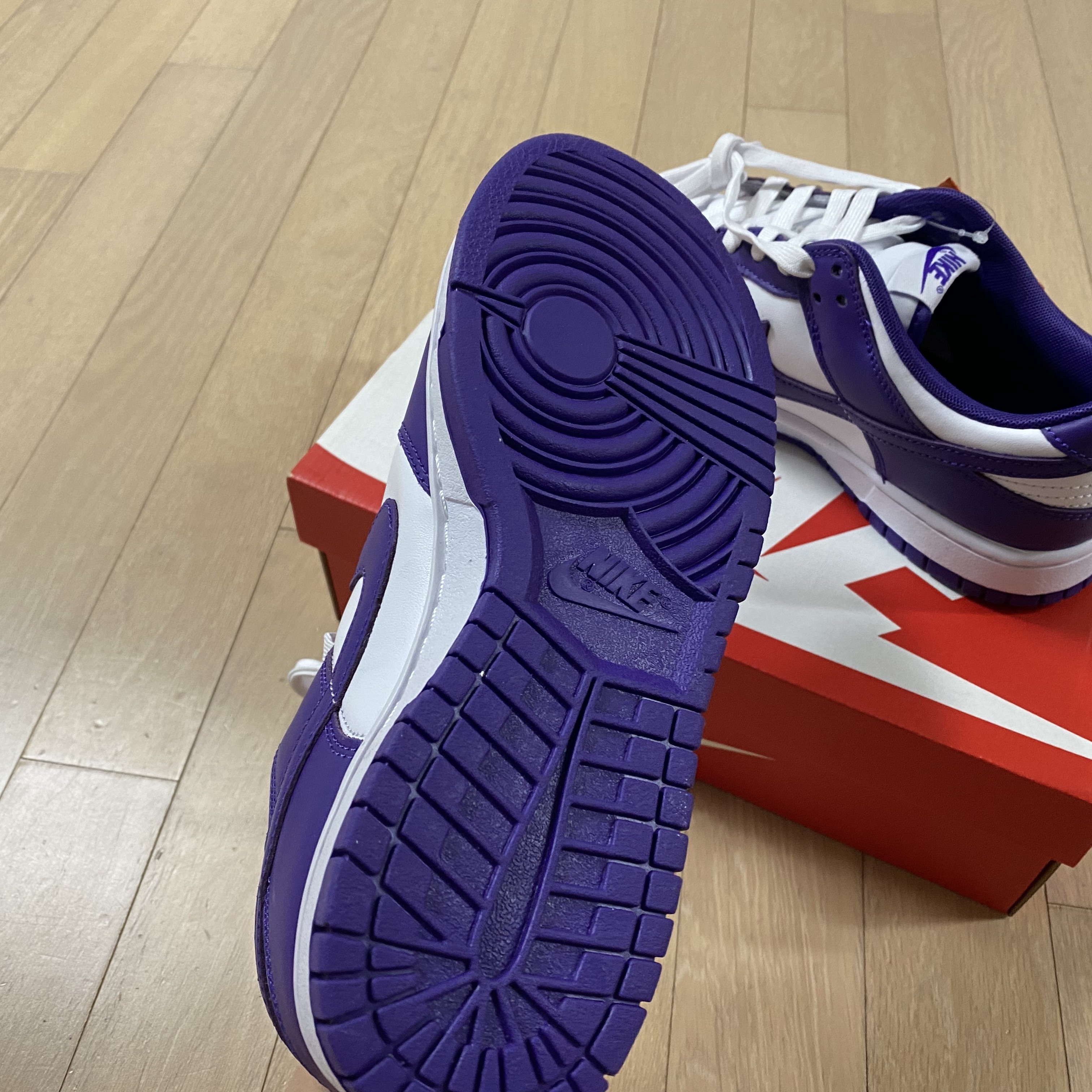 Nike Dunk Low Retro Championship Court Purple 착용 스타일 - 4