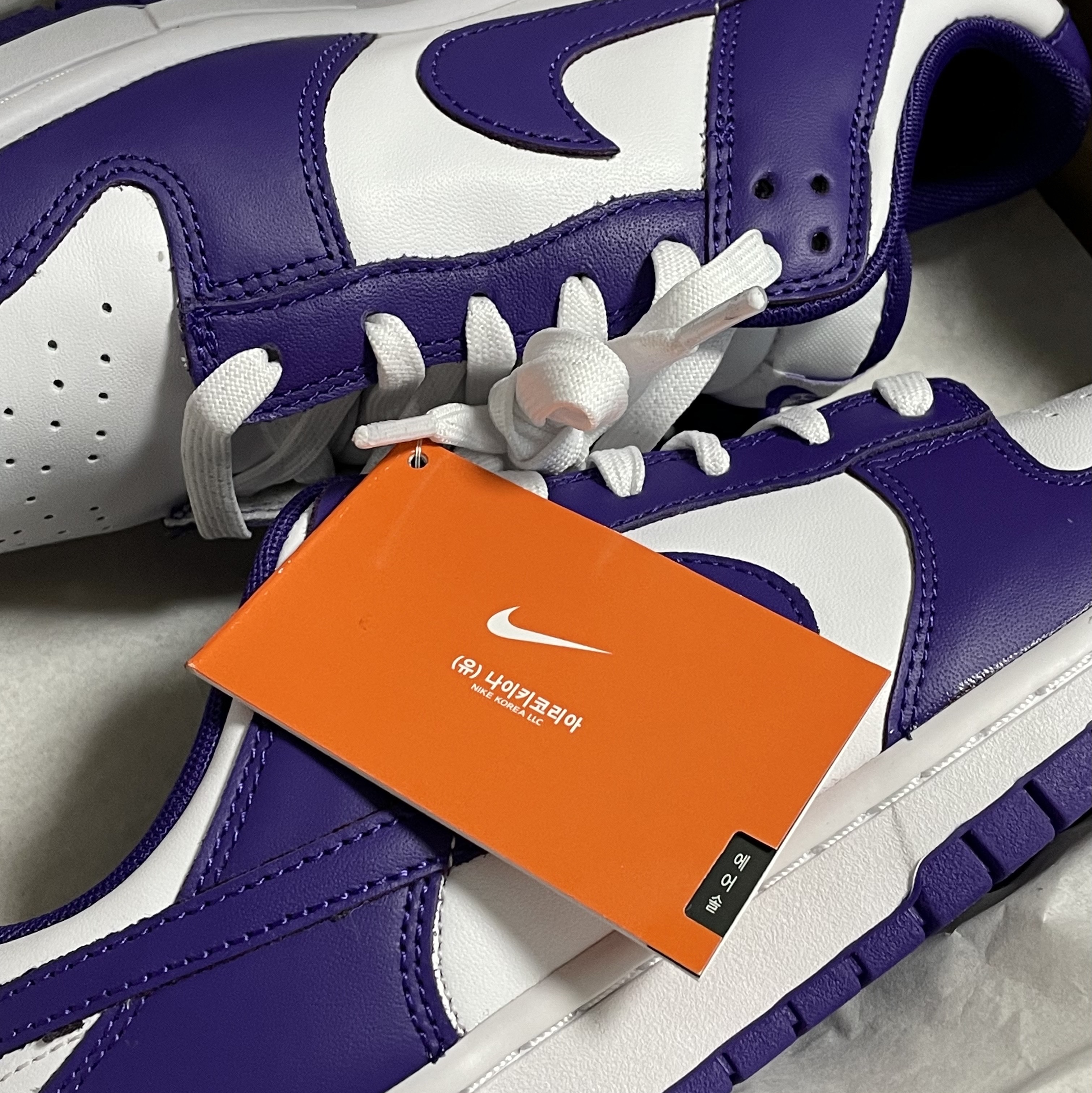 Nike Dunk Low Retro Championship Court Purple 착용 스타일