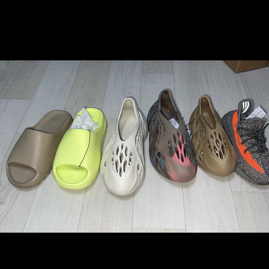 Adidas Yeezy Foam RNNR MX Sand Grey, Adidas Yeezy Foam RNNR Ochre 착용 스타일