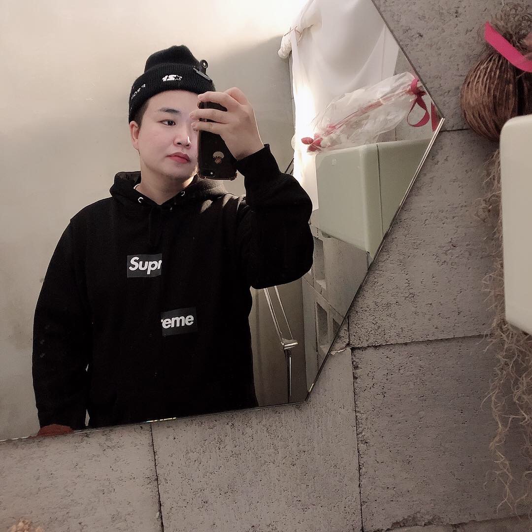 Supreme x Comme des Garcons Shirt Split Box Logo Hooded Sweatshirt Black - 18FW 착용 스타일