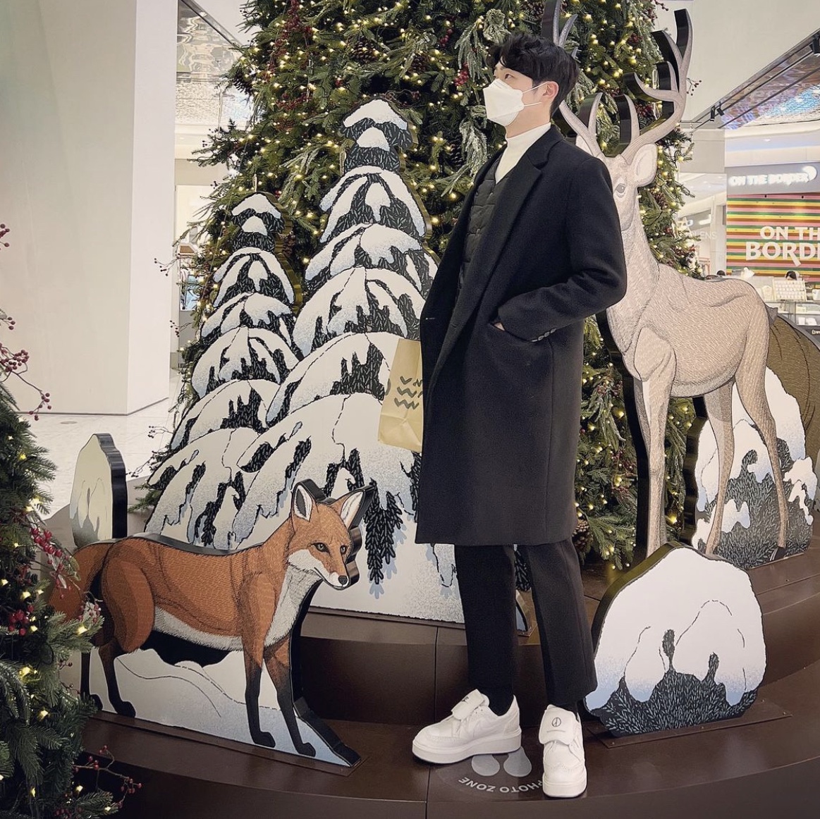 Nike x Peaceminusone Kwondo1 White 착용 스타일