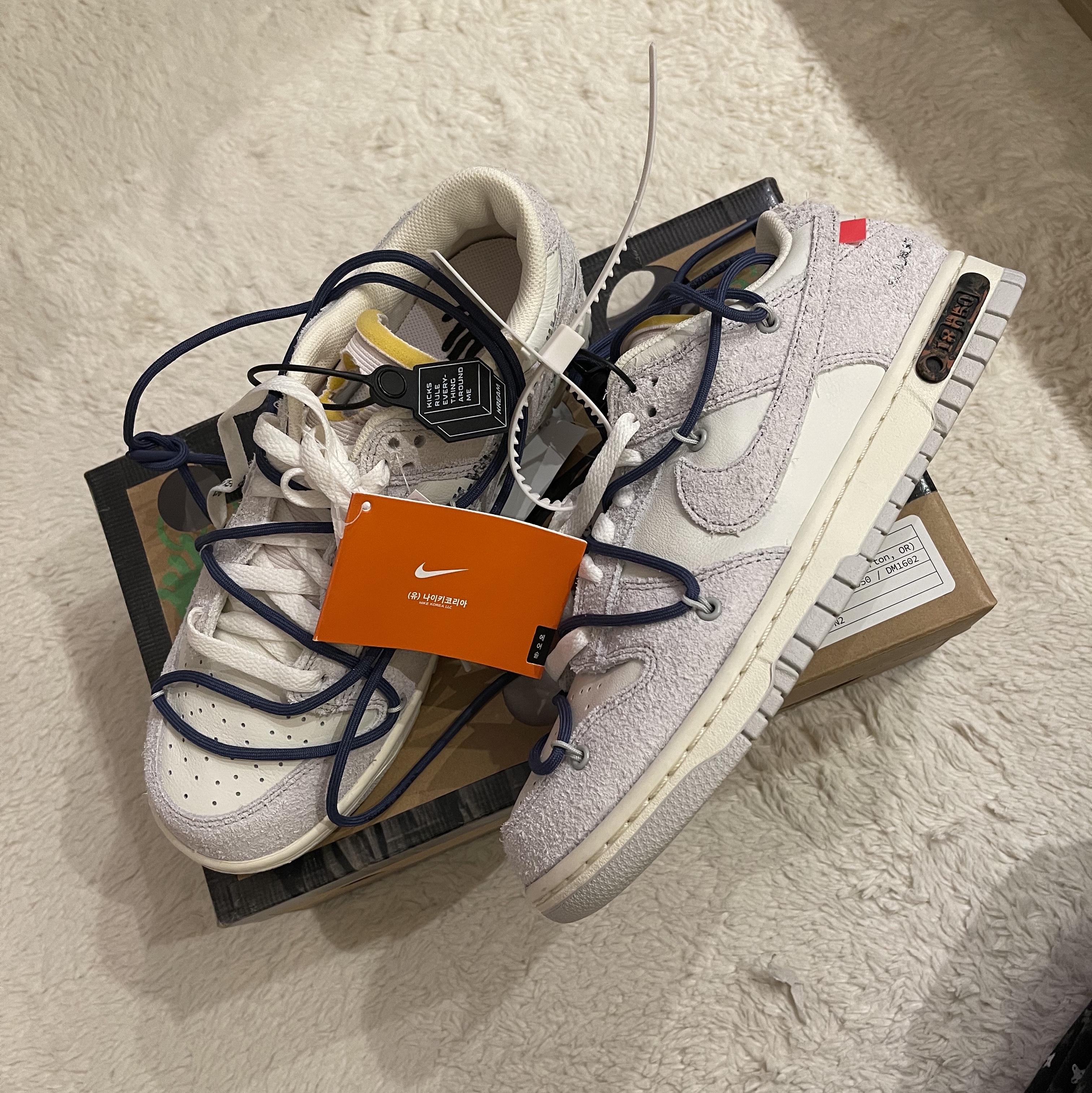 Nike x Off-White Dunk Low The 50 - Lot 18 착용 스타일 - 2