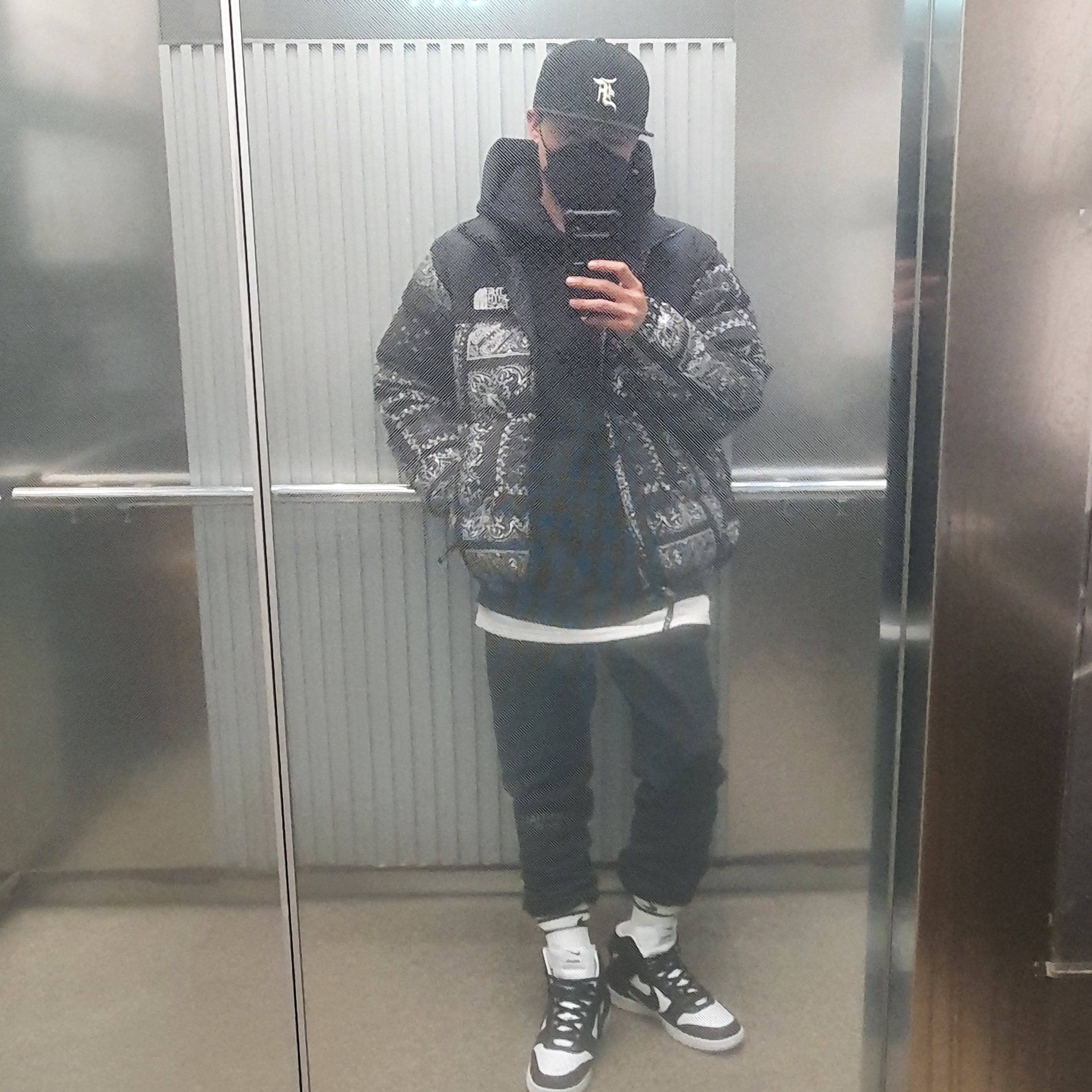 The North Face 1996 Novelty Nuptse Jacket Real Black - 21FW, Essentials Pull-Over Hoodie Black - 21SS 착용 스타일