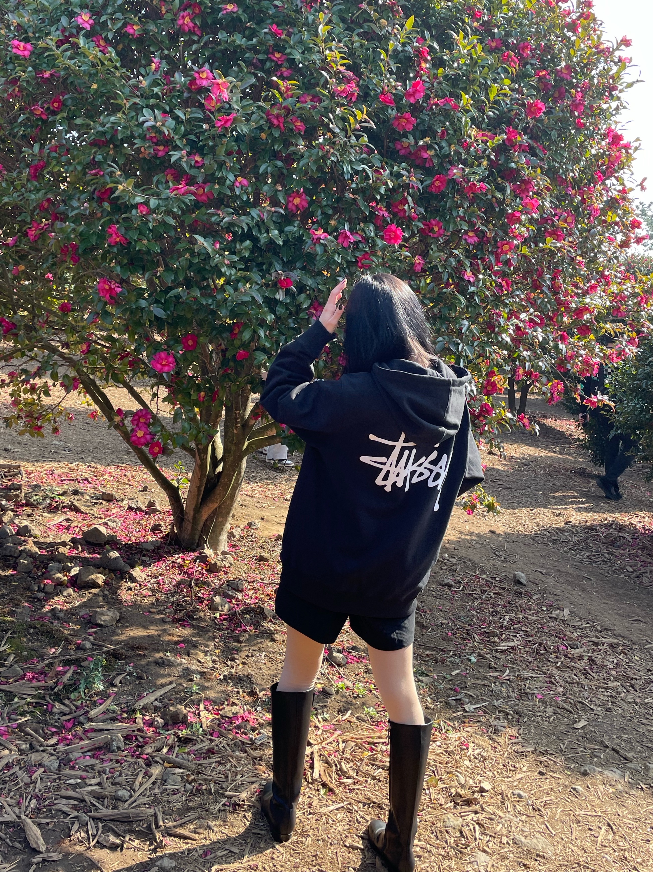 Stussy Basic Stussy Hoodie Black 2021 착용 스타일 - 1