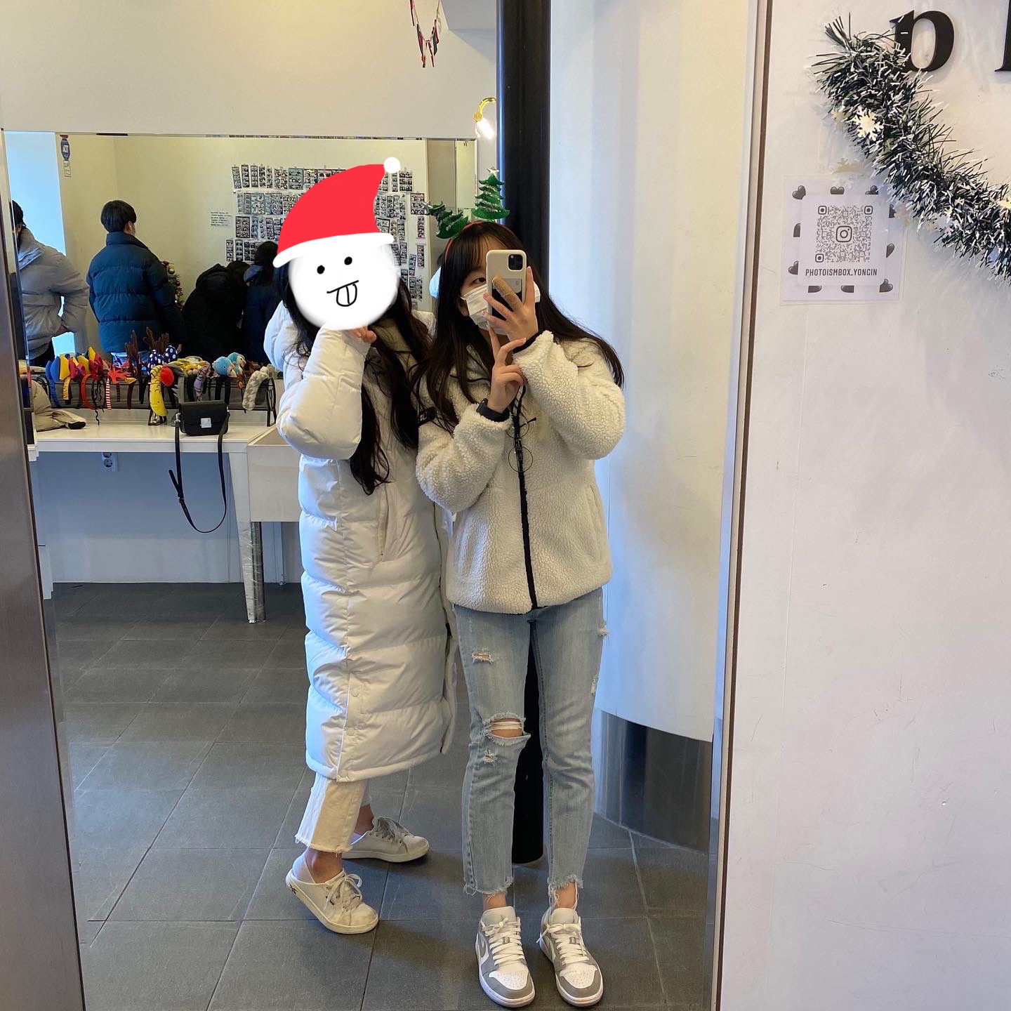 (W) Jordan 1 Low White Wolf Grey 착용 스타일
