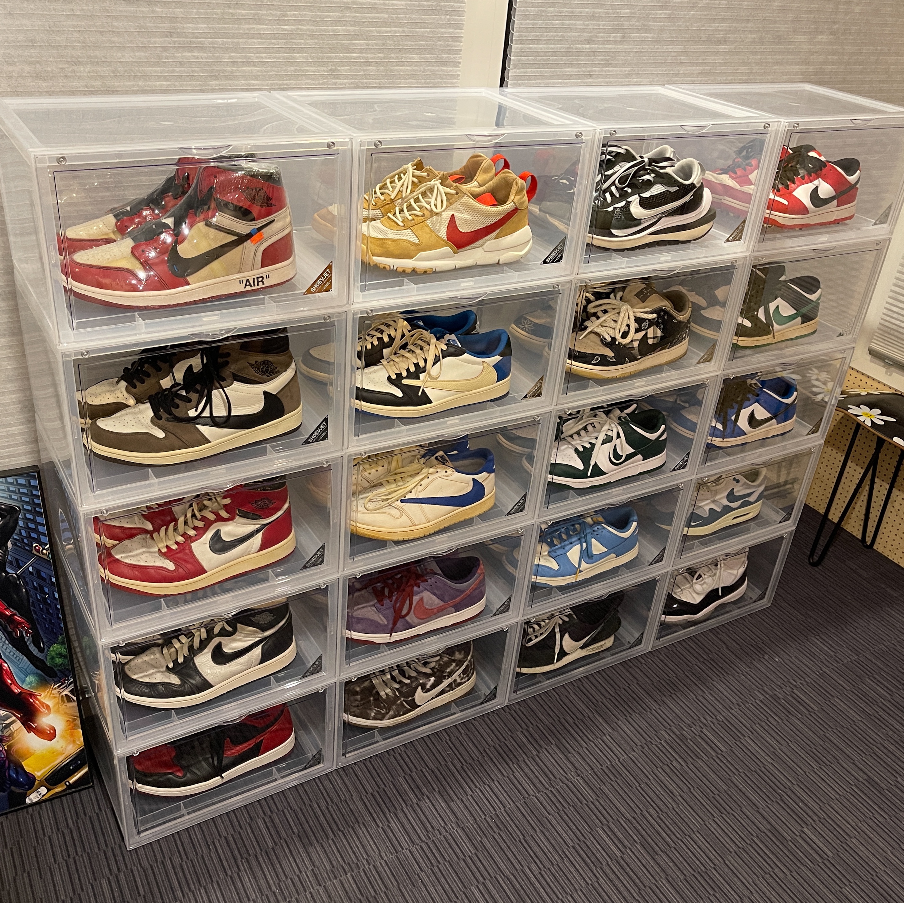 Jordan 1 x Off-White Retro High Chicago The Ten, Nike x Tom Sachs Mars Yard Shoe 2.0 Space Camp 착용 스타일