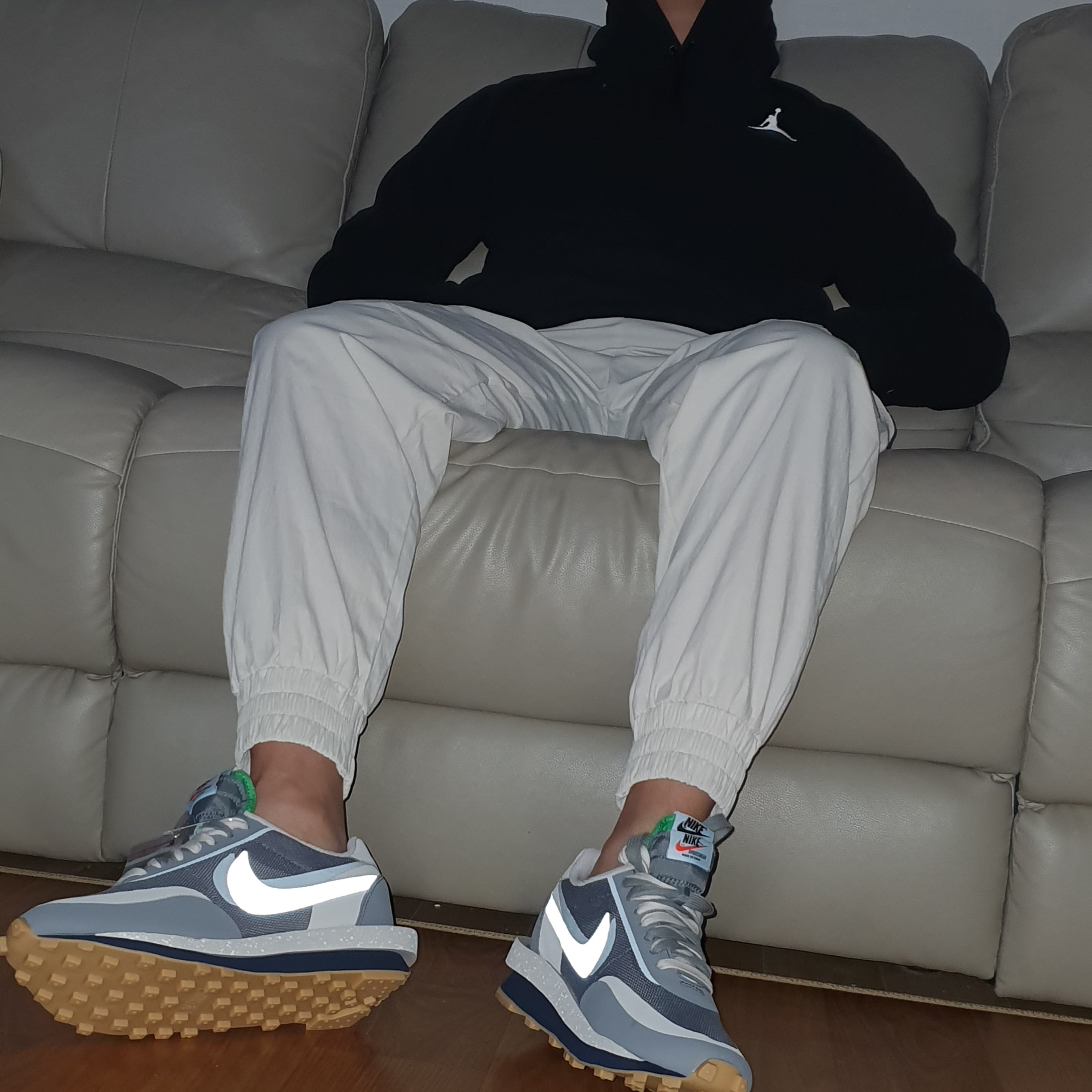 Nike x Sacai x Clot LDWaffle Cool Grey 착용 스타일