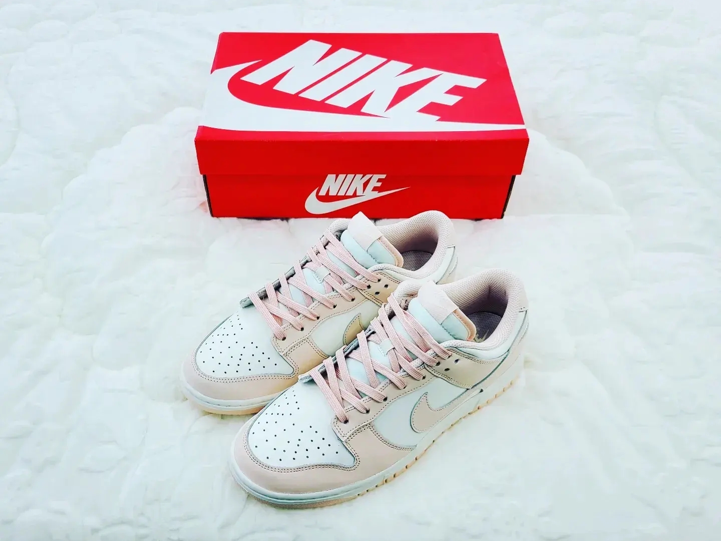 (W) Nike Dunk Low Orange Pearl 착용 스타일 - 1