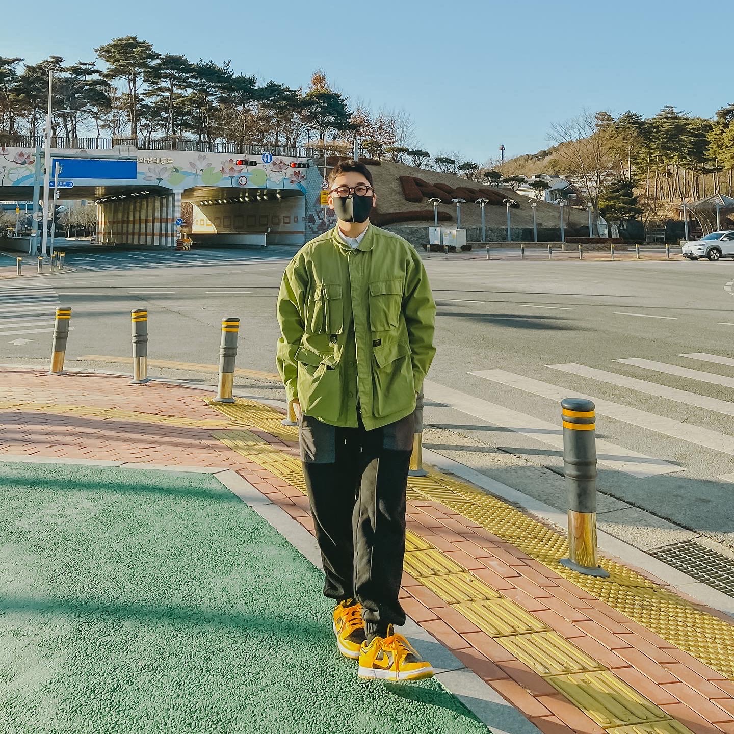 Nike Dunk Low Retro Championship Goldenrod 착용 스타일