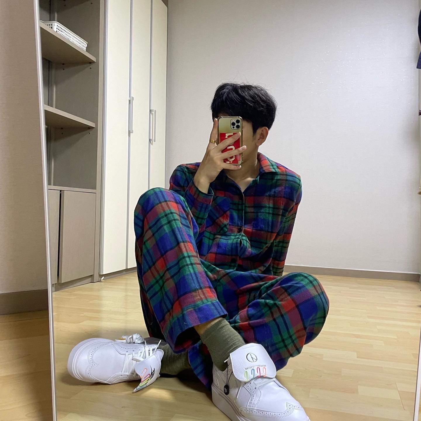 Nike x Peaceminusone Kwondo1 White 착용 스타일 - 2