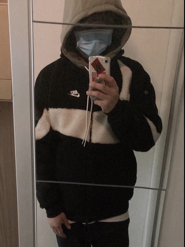 Nike Big Swoosh Full Zip Jacket Black Sail, Nike NRG Solo Swoosh Fleece Hoodie Light Army - Asia 착용 스타일 - 2