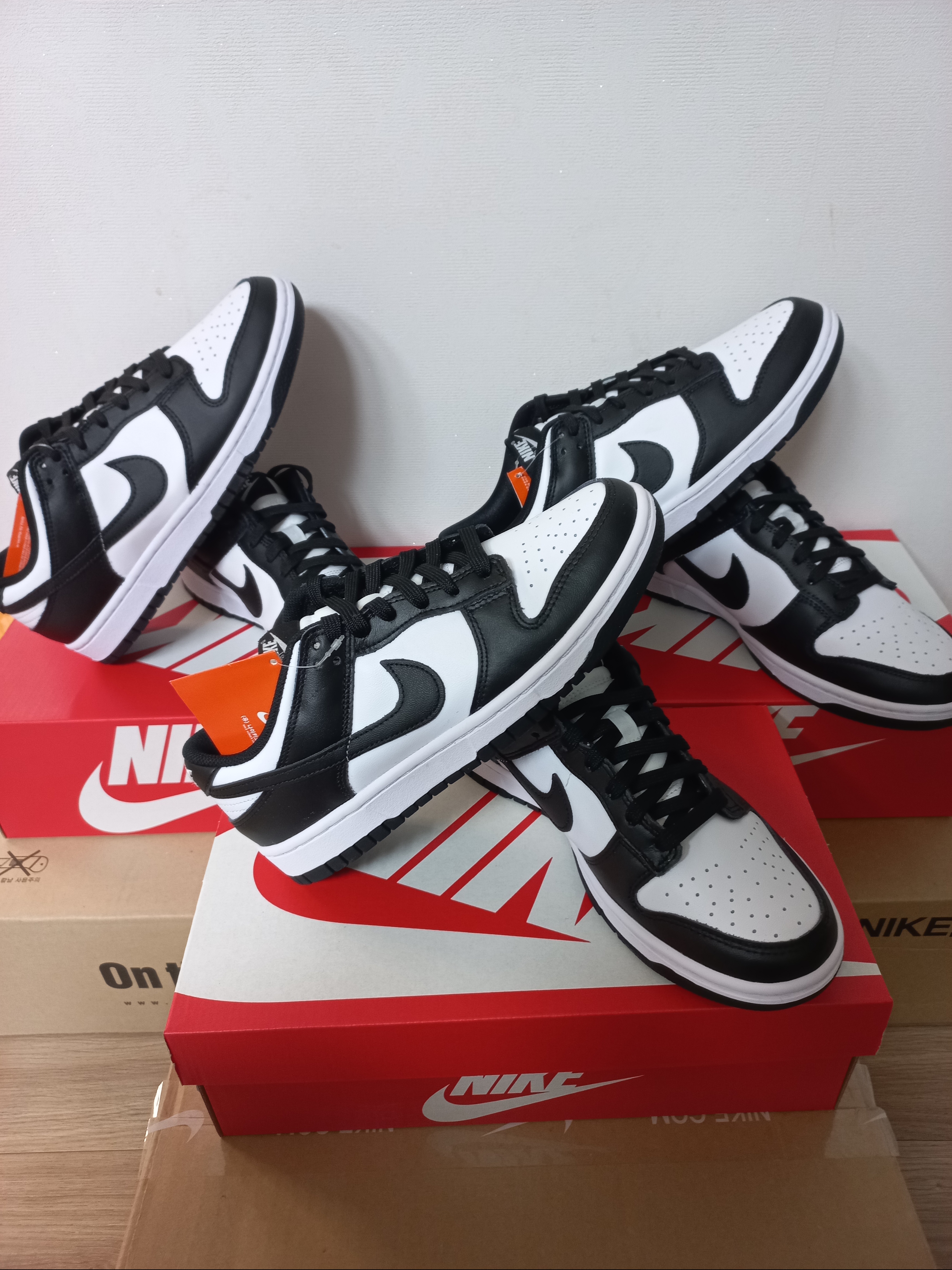Nike Dunk Low Retro Black, (W) Nike Dunk Low Black 착용 스타일 - 1