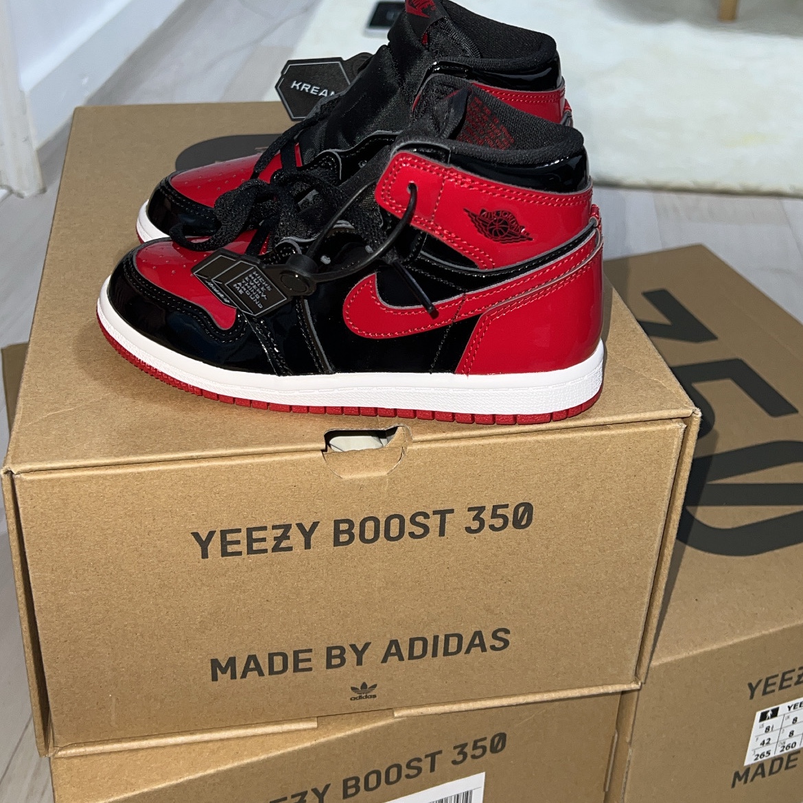 (TD) Jordan 1 Retro High OG Patent Bred 착용 스타일