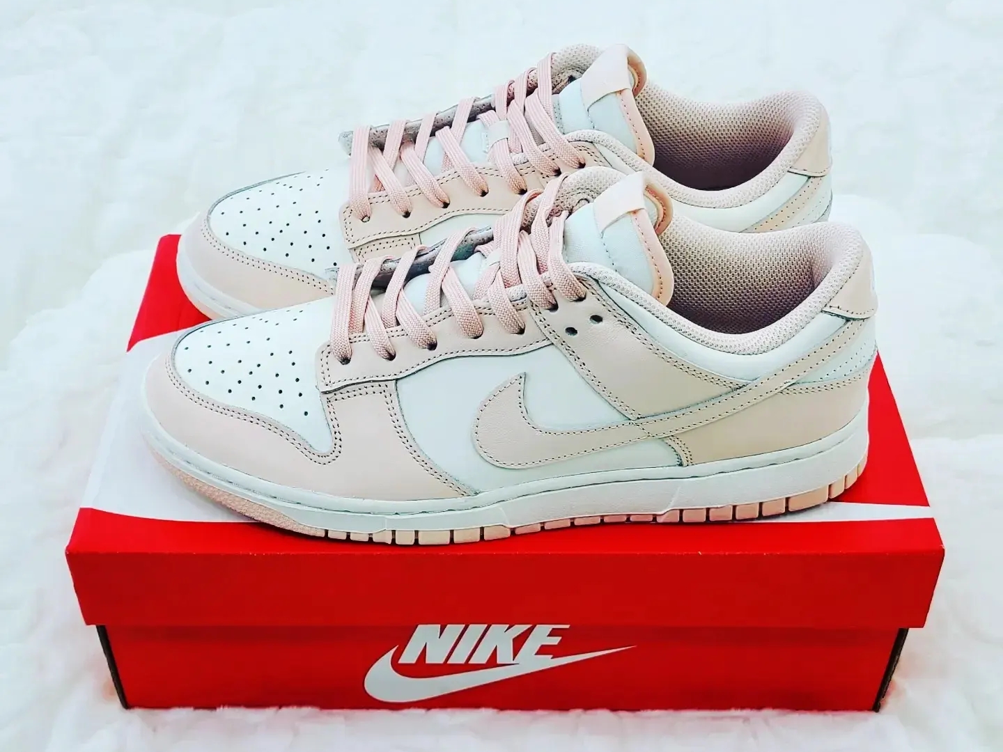 (W) Nike Dunk Low Orange Pearl 착용 스타일 - 2