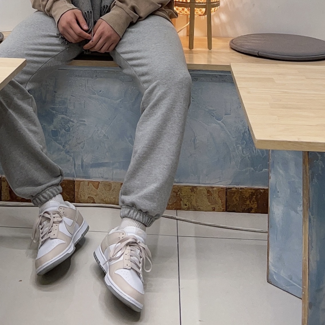 (W) Nike Dunk Low Next Nature Light Orewood Brown 착용 스타일