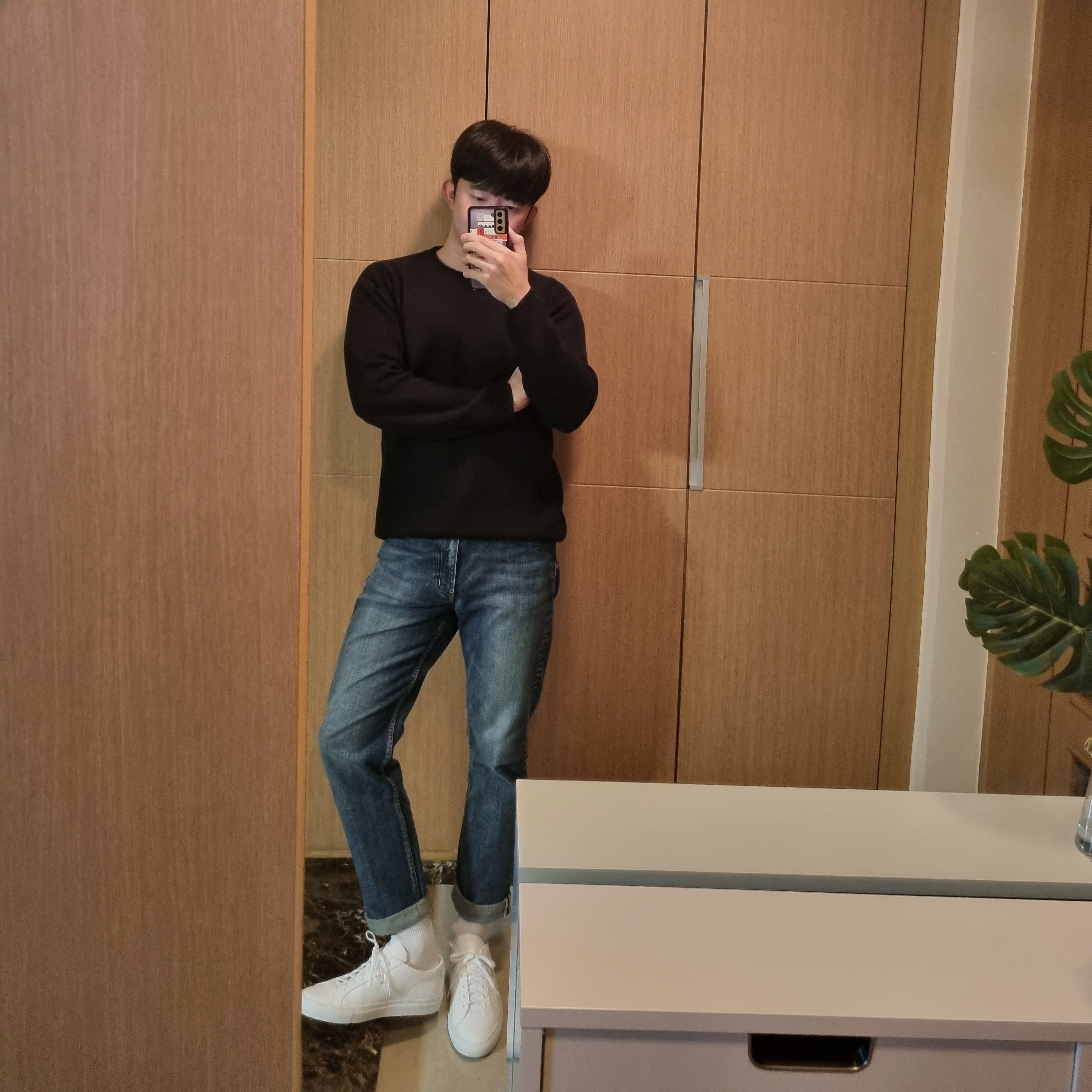 Common Projects Original Achilles Low White 착용 스타일 - 2
