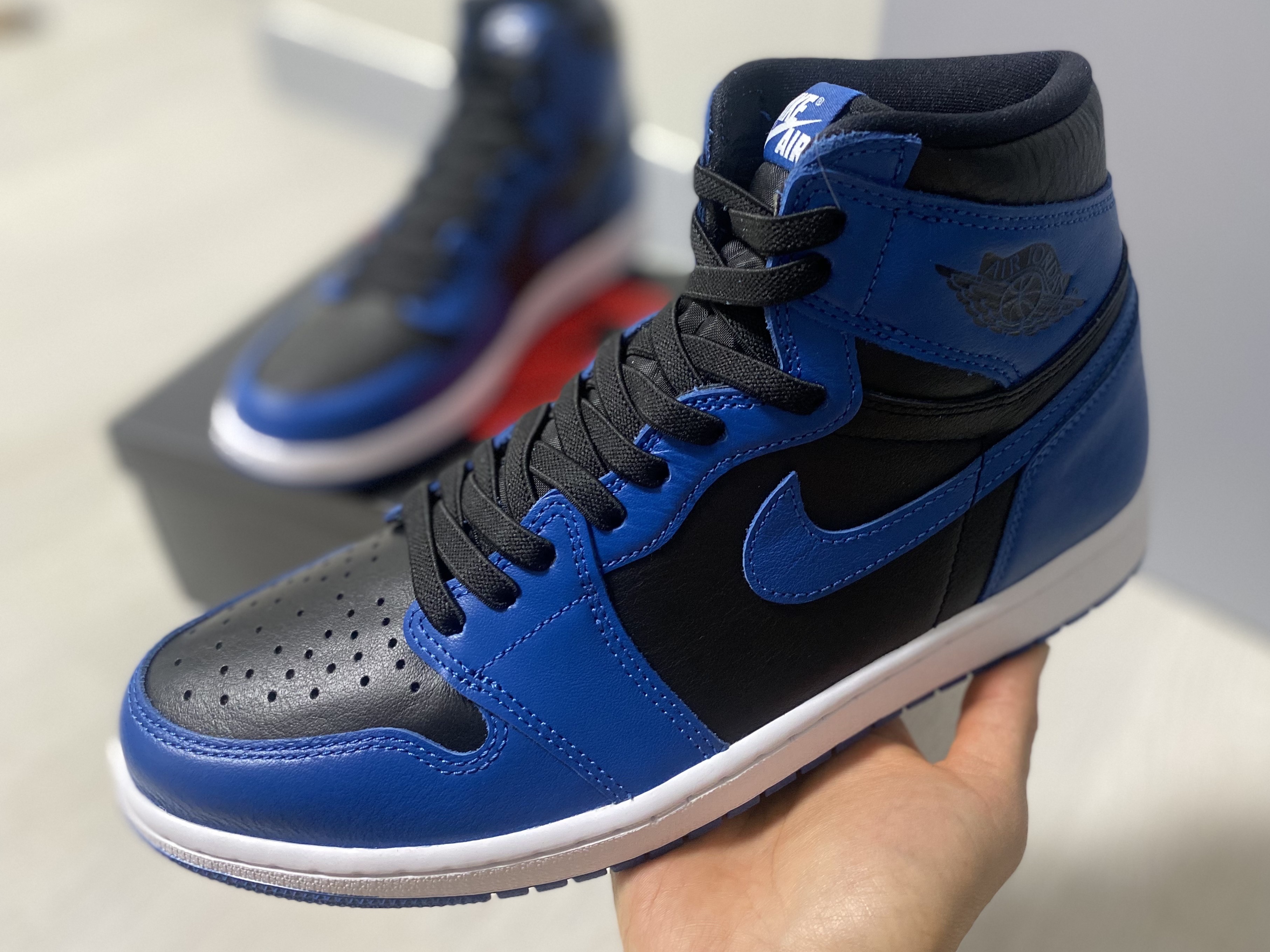 Jordan 1 Retro High OG Dark Marina Blue, (GS) Jordan 1 Retro High OG Dark Marina Blue 착용 스타일 - 2