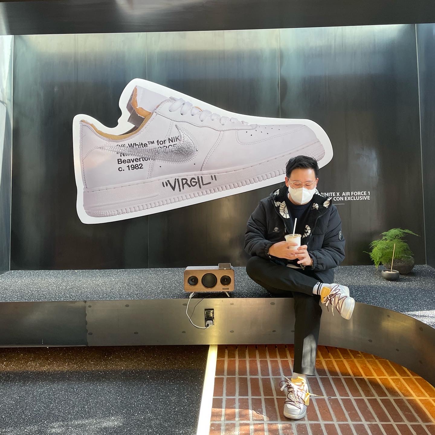 Nike x Off-White Dunk Low The 50 - Lot 46, Supreme x Timberland Reversible Ripstop Jacket Black - 21FW 착용 스타일 - 2
