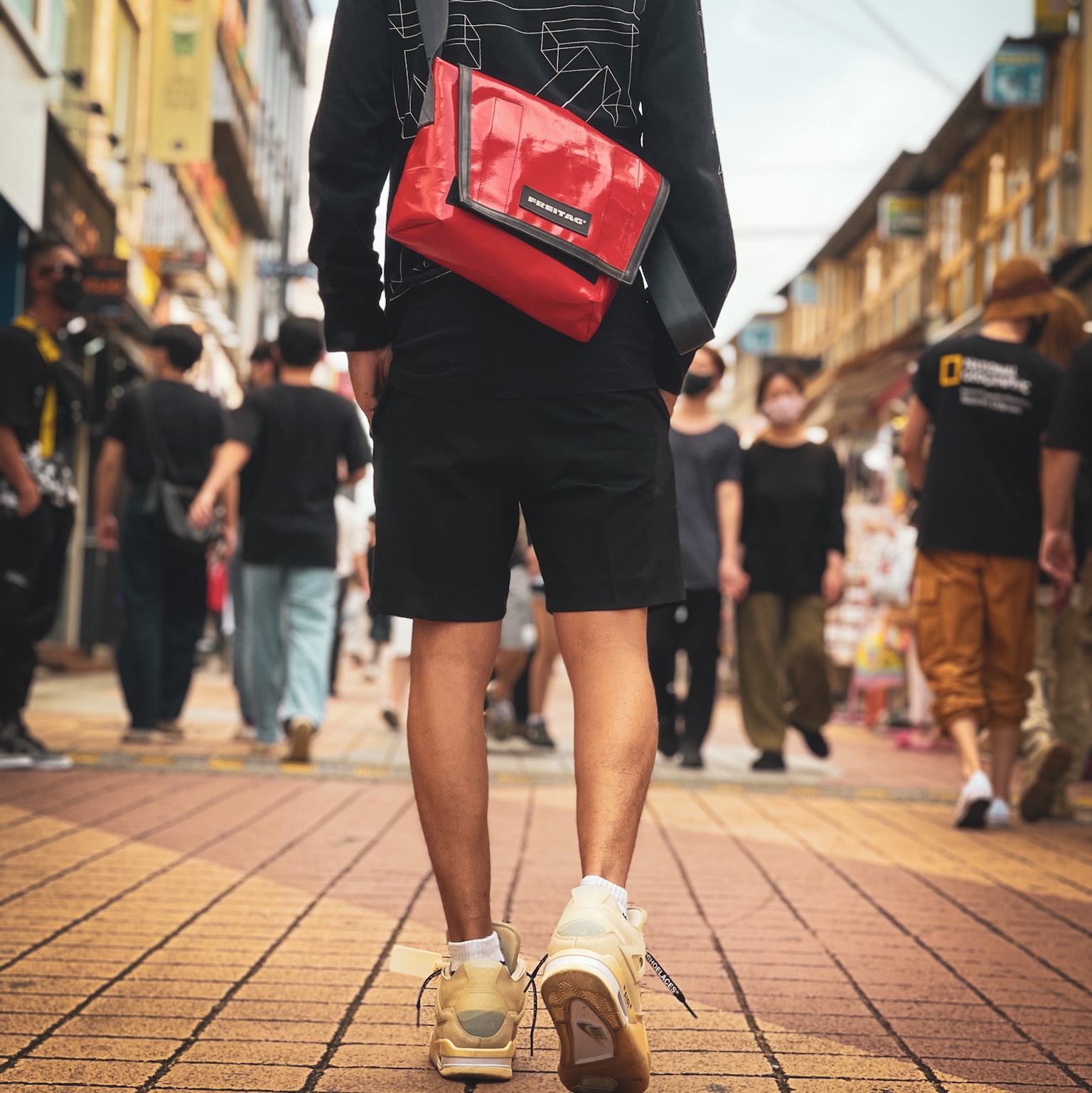 (W) Jordan 4 x Off-White Retro SP Sail 착용 스타일