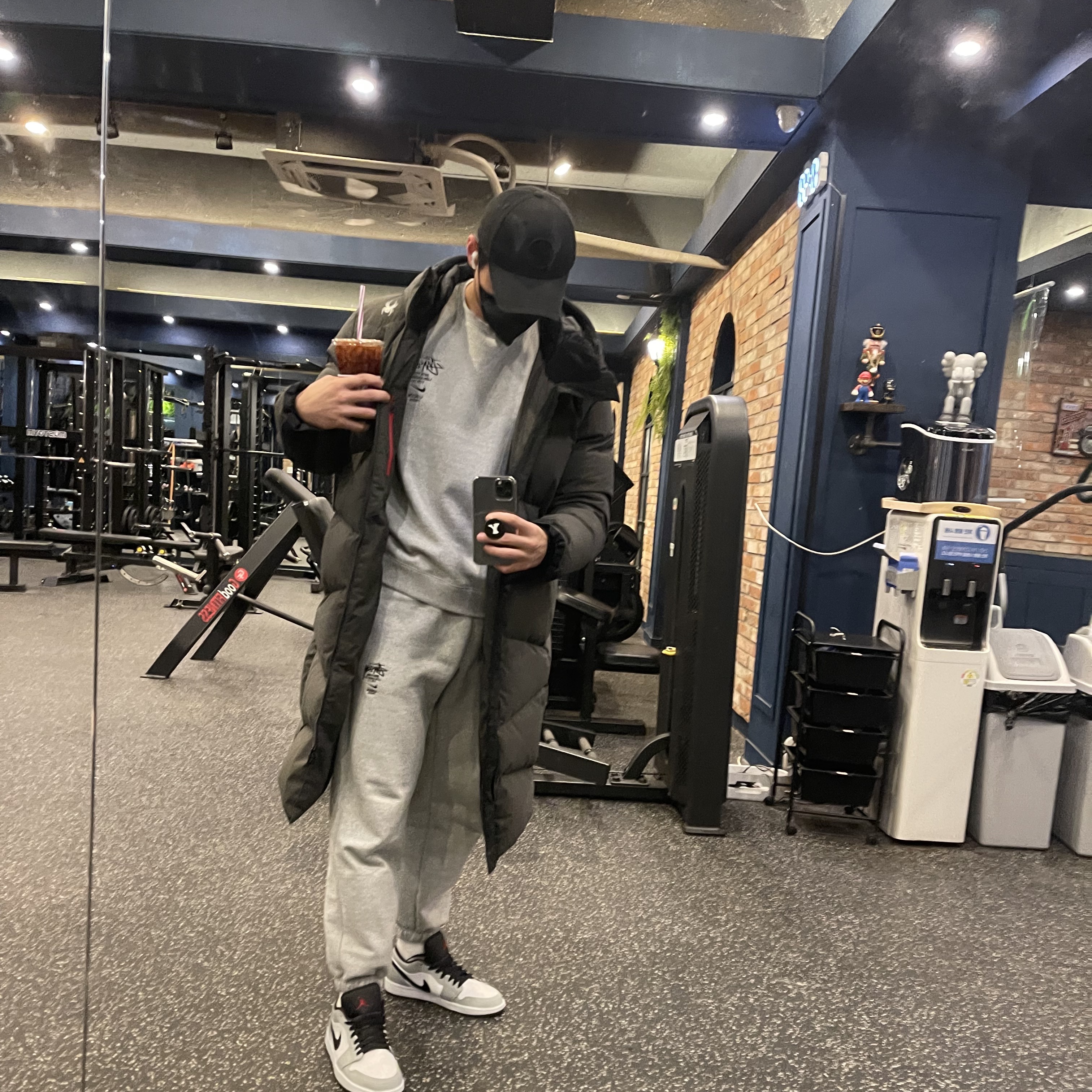Jordan 1 Low Light Smoke Grey, Nike x Stussy NRG ZR Fleece Pants Heather Grey - US/EU 착용 스타일