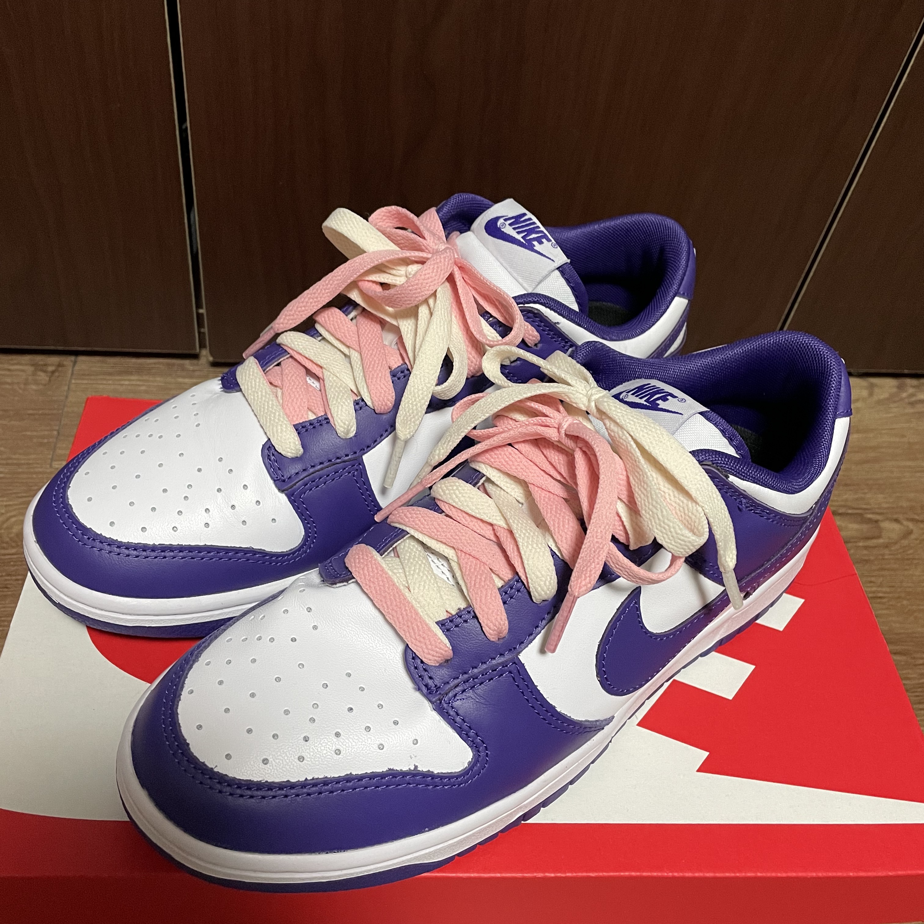 Nike Dunk Low Retro Championship Court Purple 착용 스타일 - 2