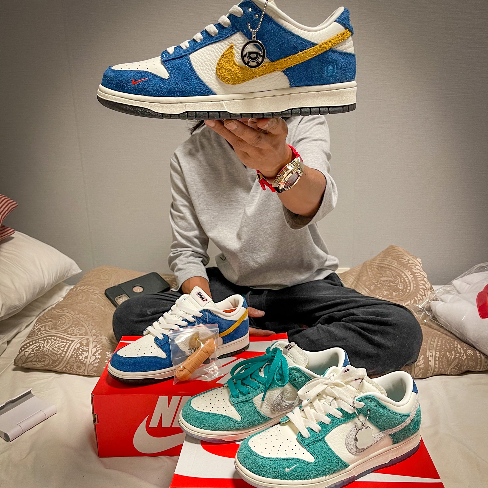 Nike x Kasina Dunk Low 80's Bus, Nike x Kasina Dunk Low Road Sign - Kasina Exclusive 착용 스타일