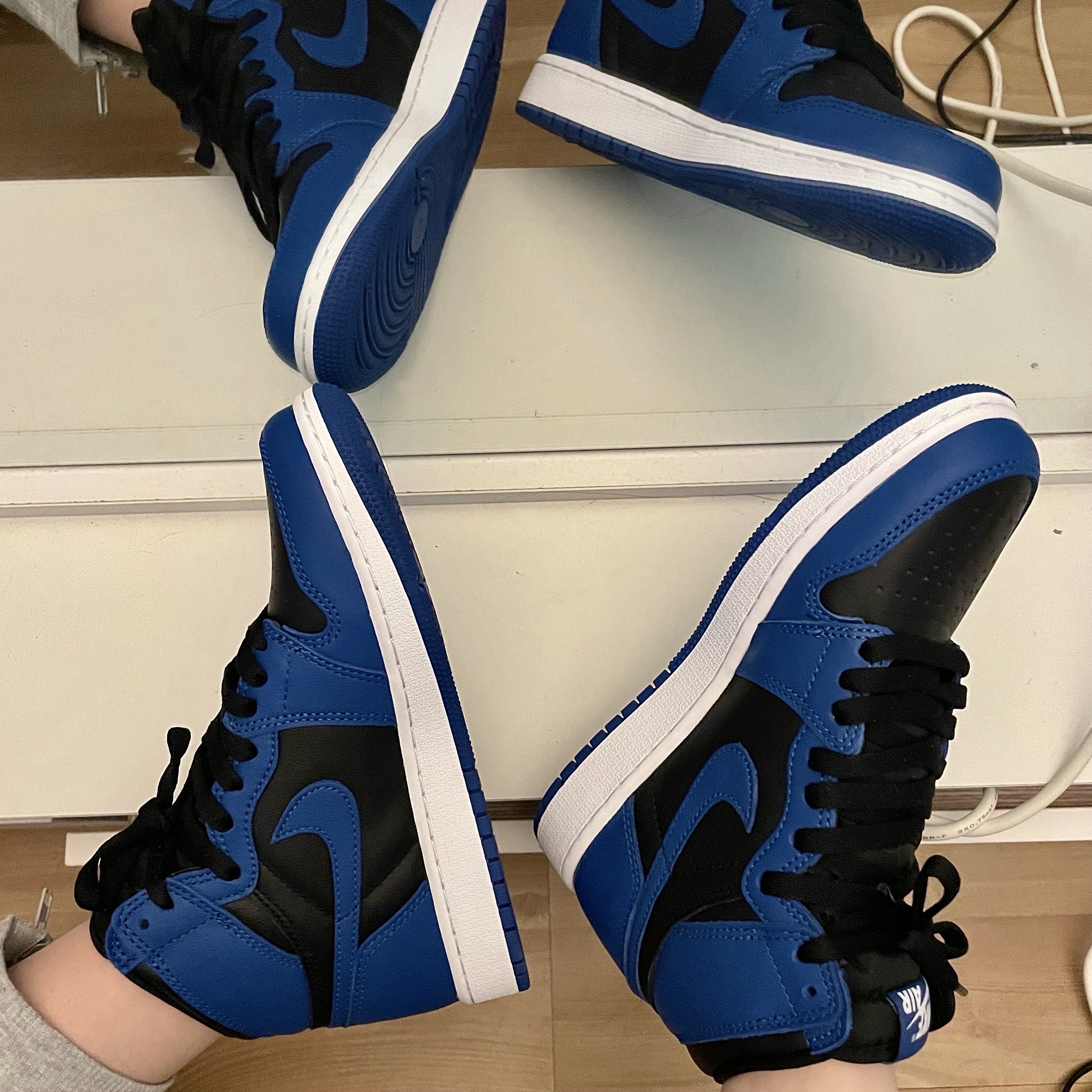 Jordan 1 Retro High OG Dark Marina Blue, (GS) Jordan 1 Retro High OG Dark Marina Blue 착용 스타일 - 1