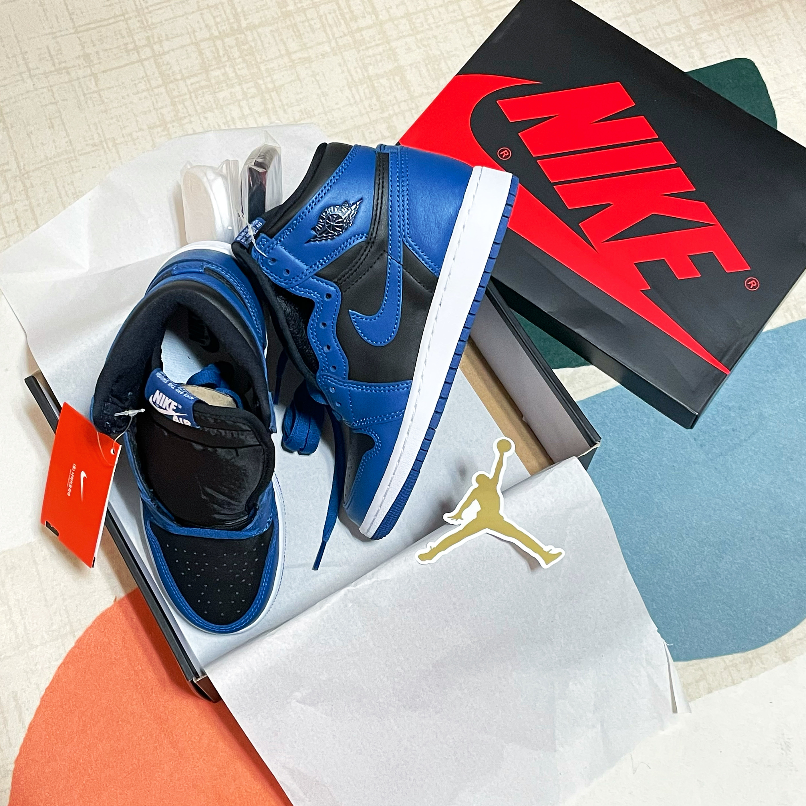 Jordan 1 Retro High OG Dark Marina Blue, (GS) Jordan 1 Retro High OG Dark Marina Blue 착용 스타일