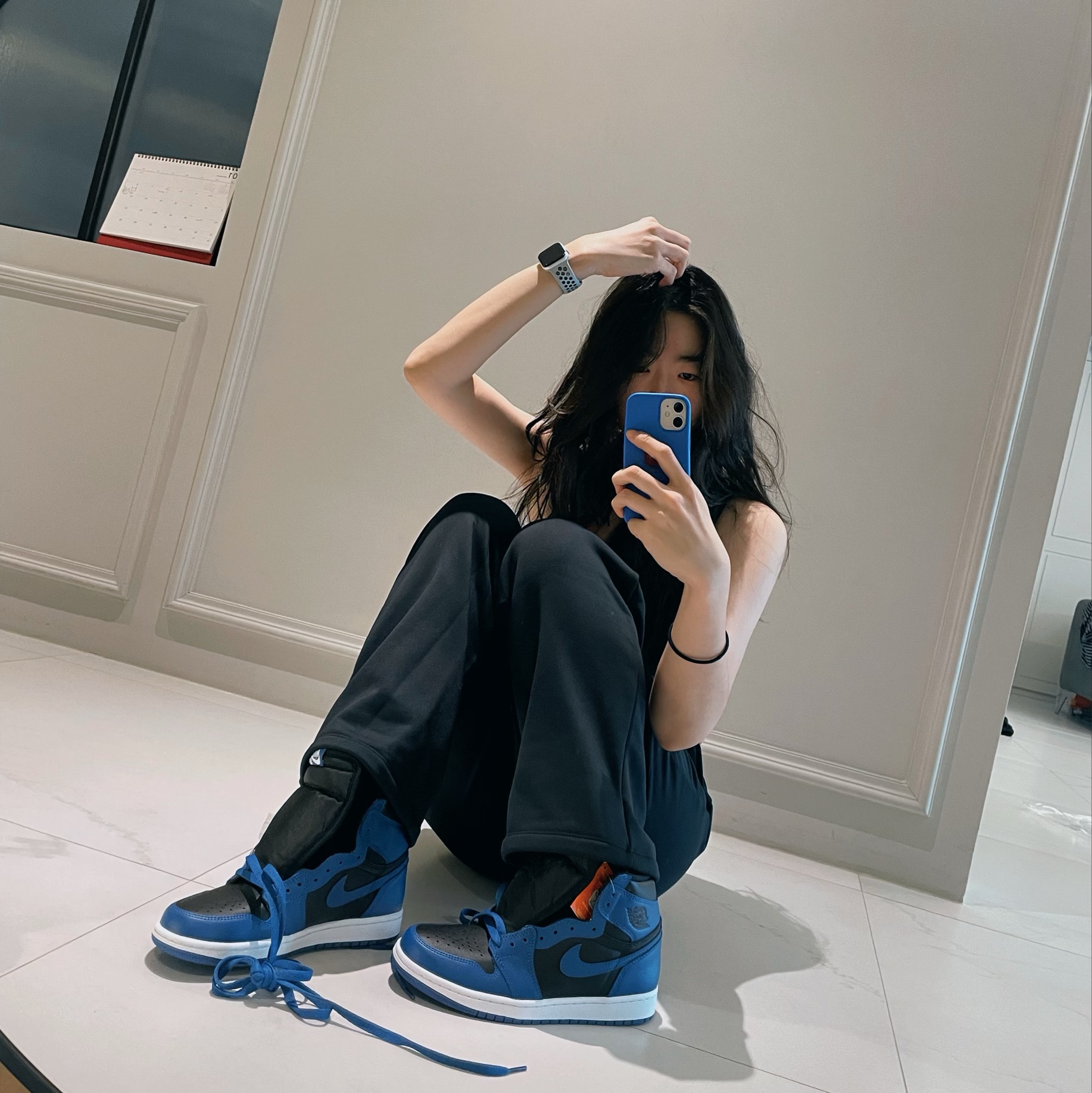 Jordan 1 Retro High OG Dark Marina Blue 착용 스타일