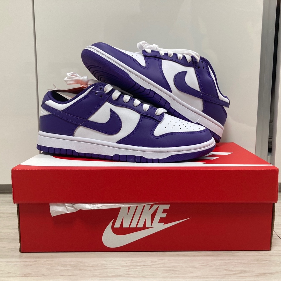 Nike Dunk Low Retro Championship Court Purple 착용 스타일