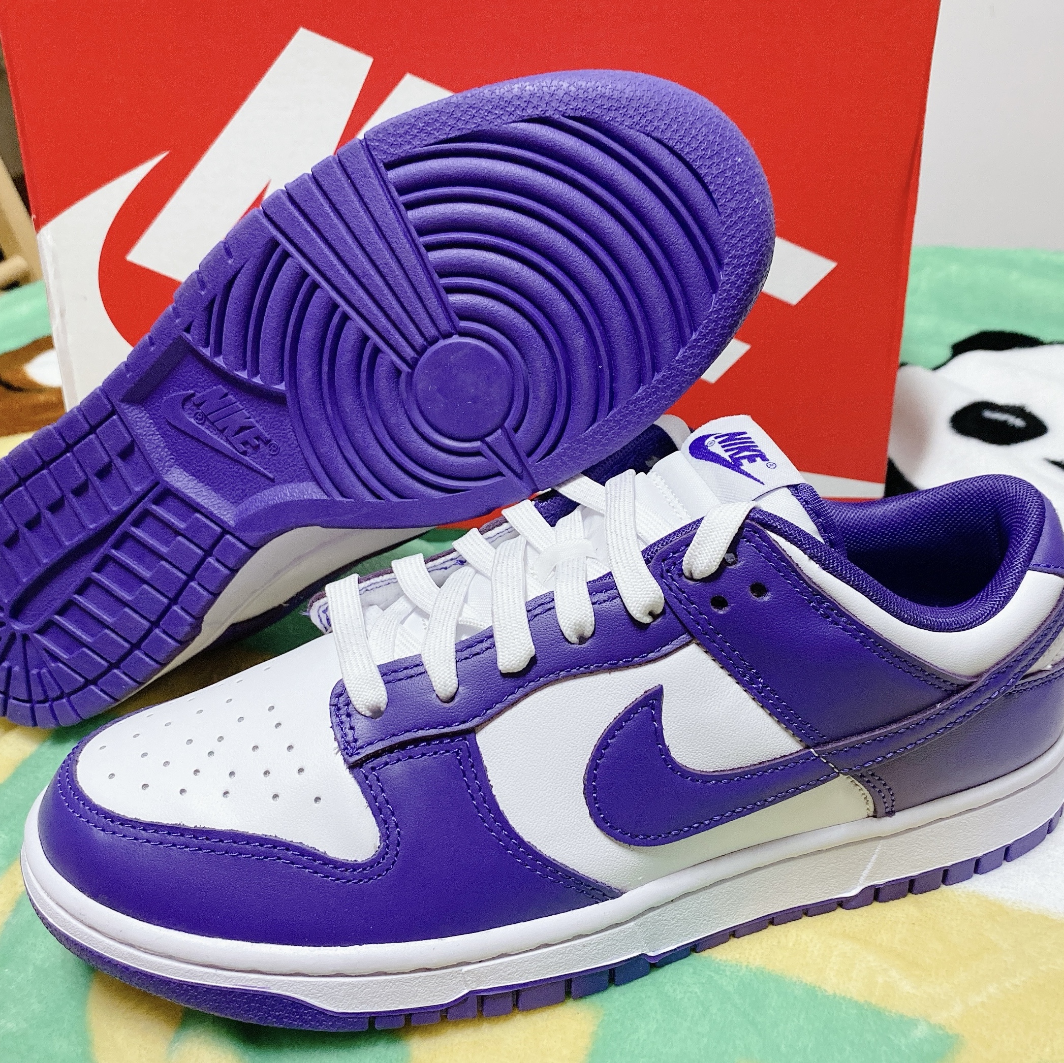 Nike Dunk Low Retro Championship Court Purple 착용 스타일