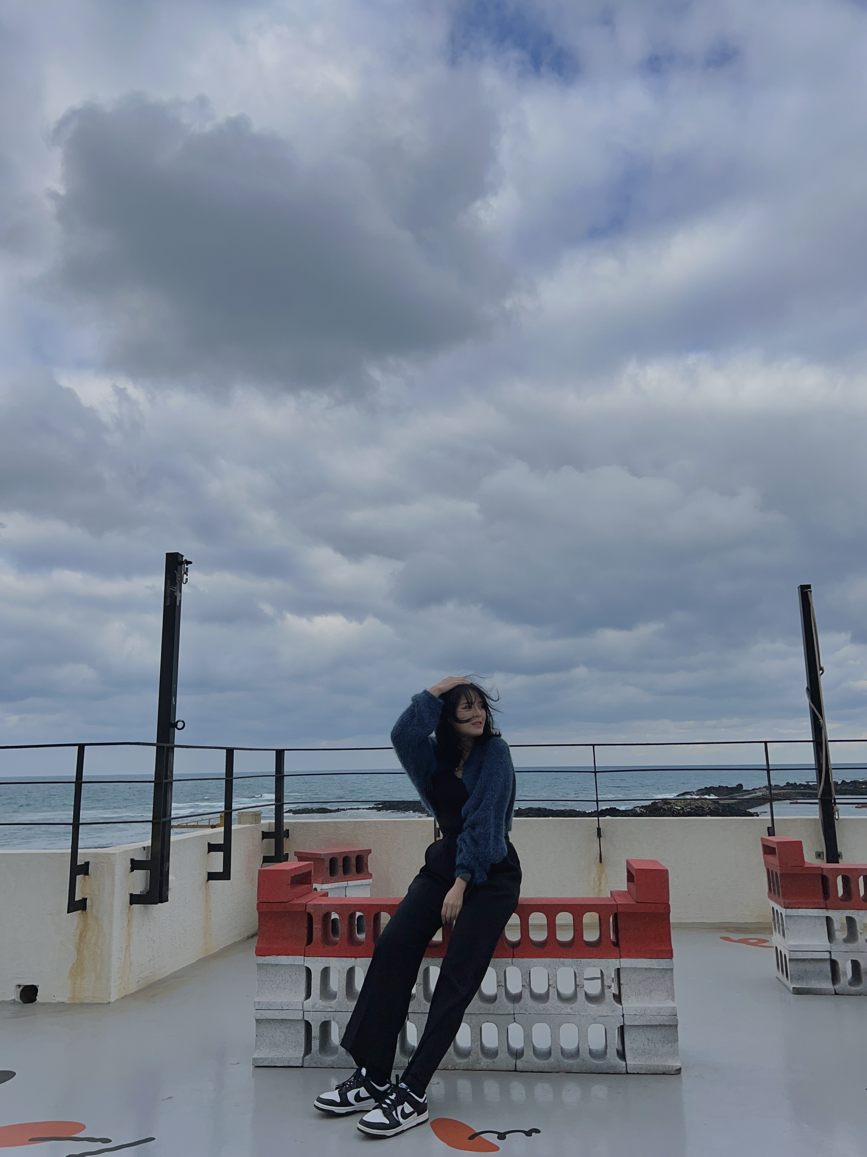 (W) Nike Dunk Low Black 착용 스타일