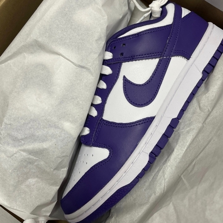 Nike Dunk Low Retro Championship Court Purple 착용 스타일