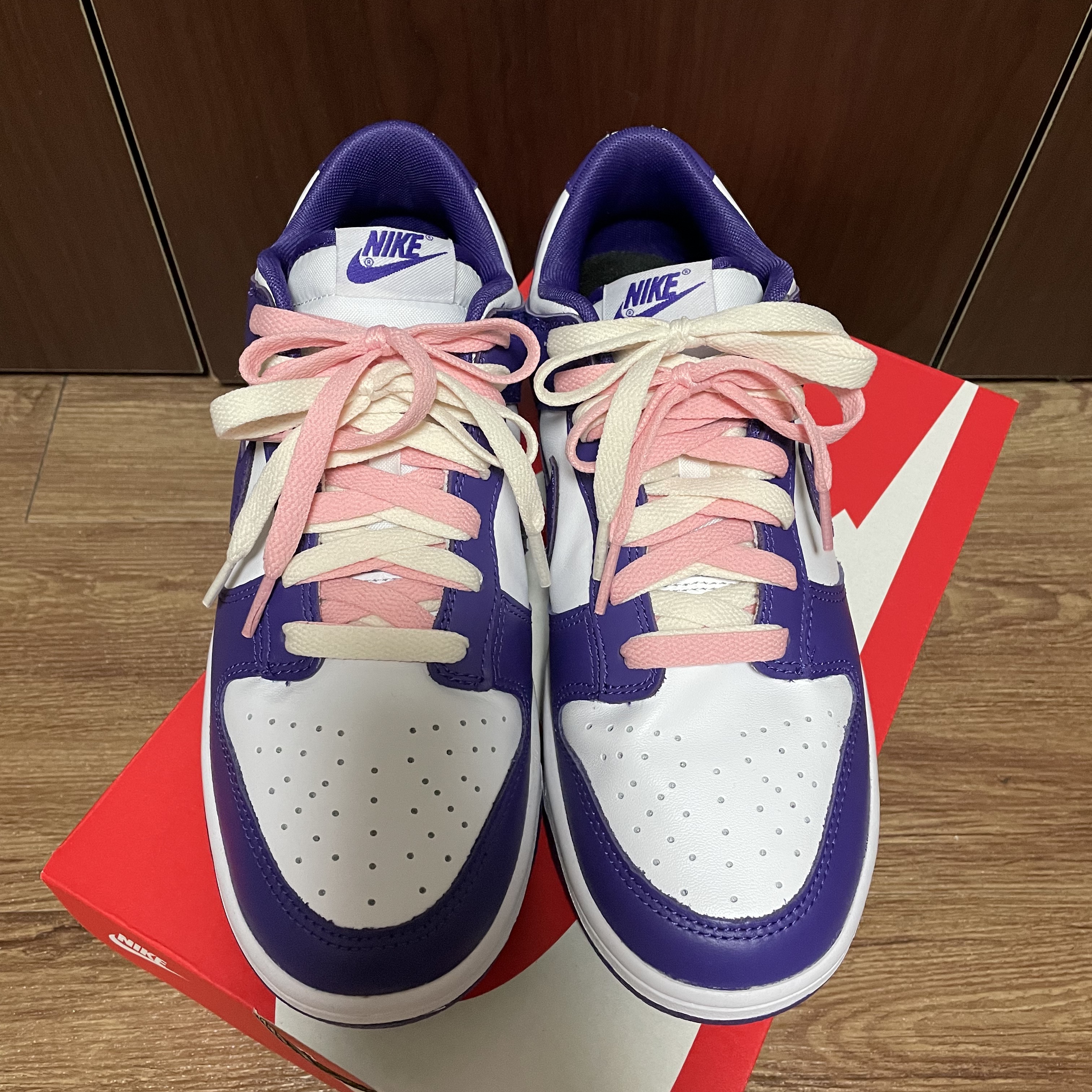Nike Dunk Low Retro Championship Court Purple 착용 스타일 - 3