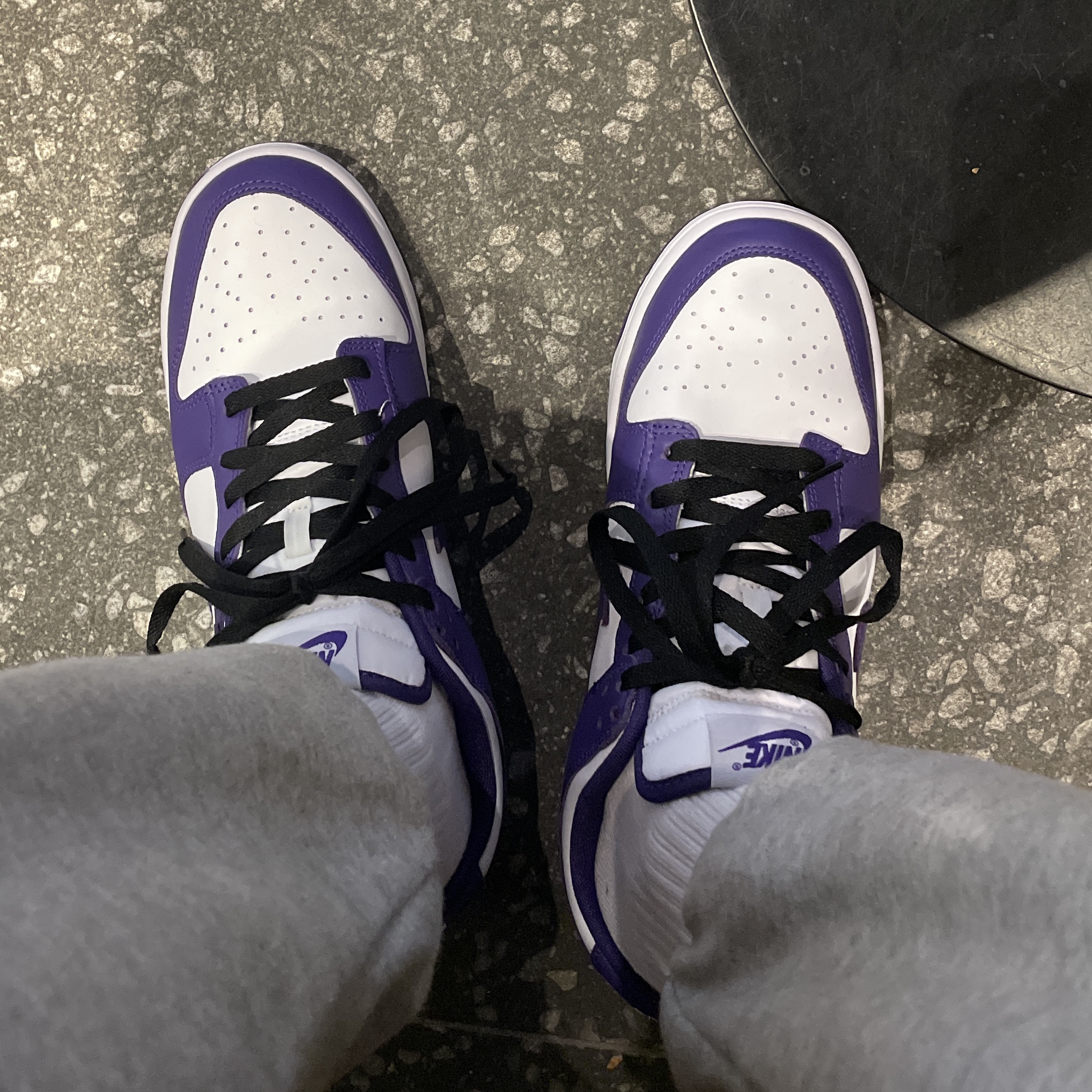 Nike Dunk Low Retro Championship Court Purple 착용 스타일