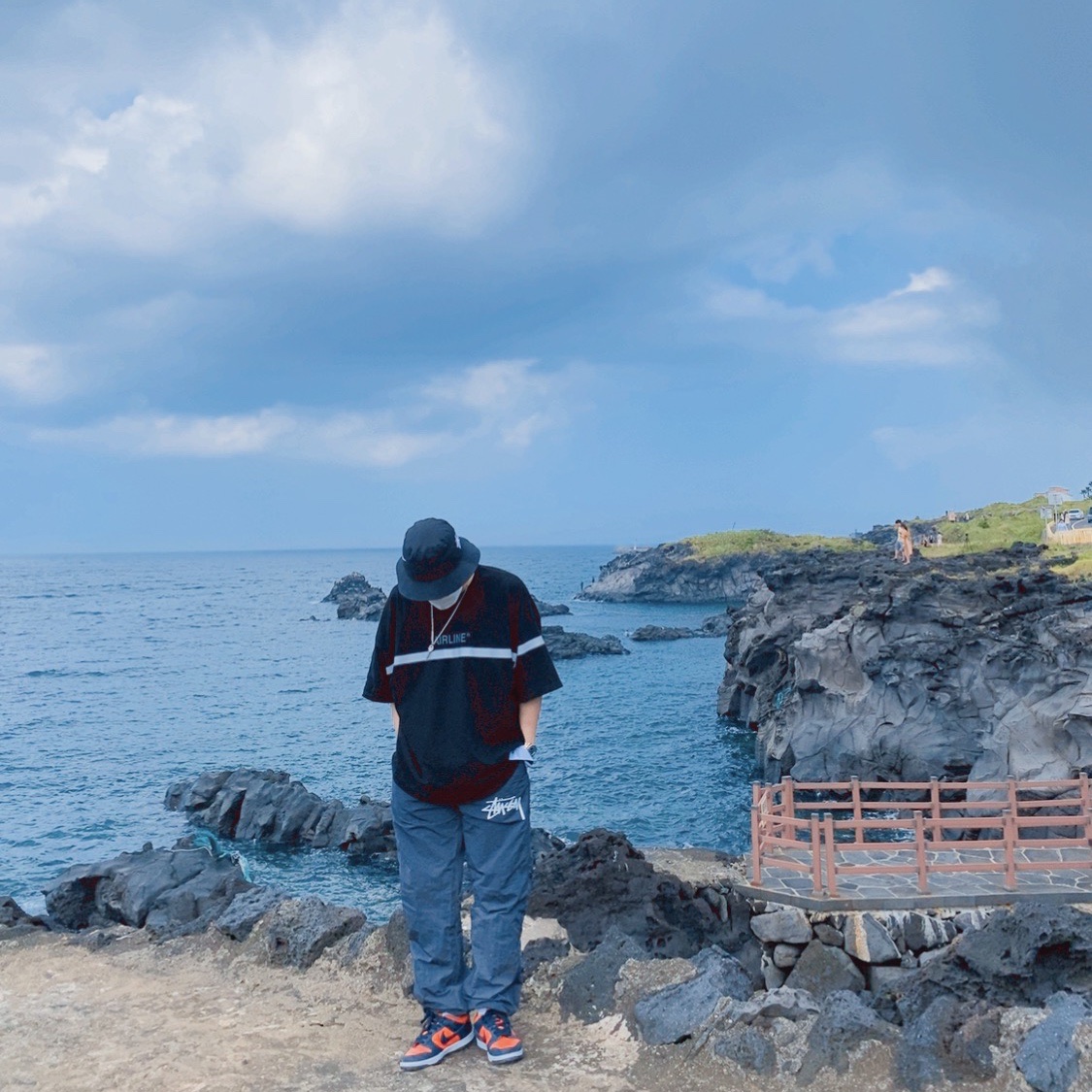 Nike x Stussy Bucket Hat Black, Nike x Stussy Beach Pants Off Noir 착용 스타일