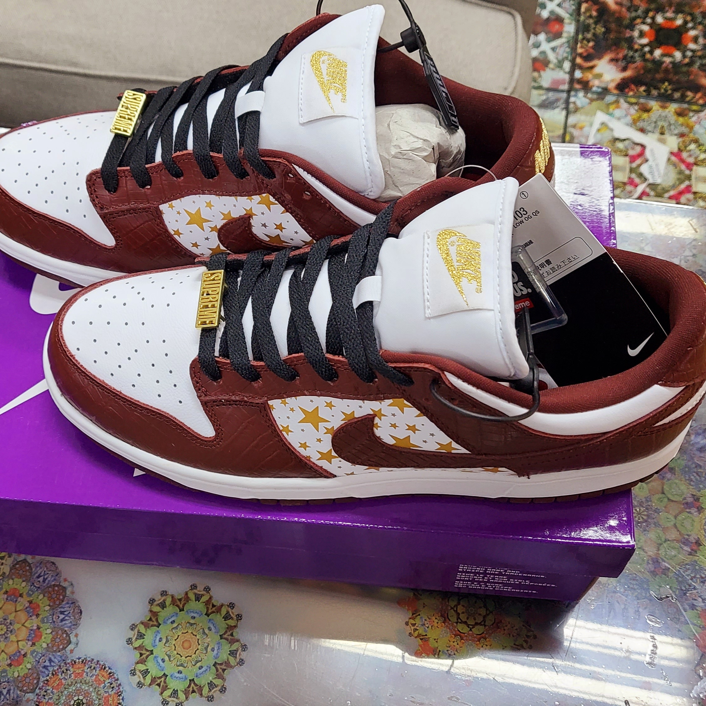 Nike x Supreme SB Dunk Low Barkroot Brown 착용 스타일 - 5