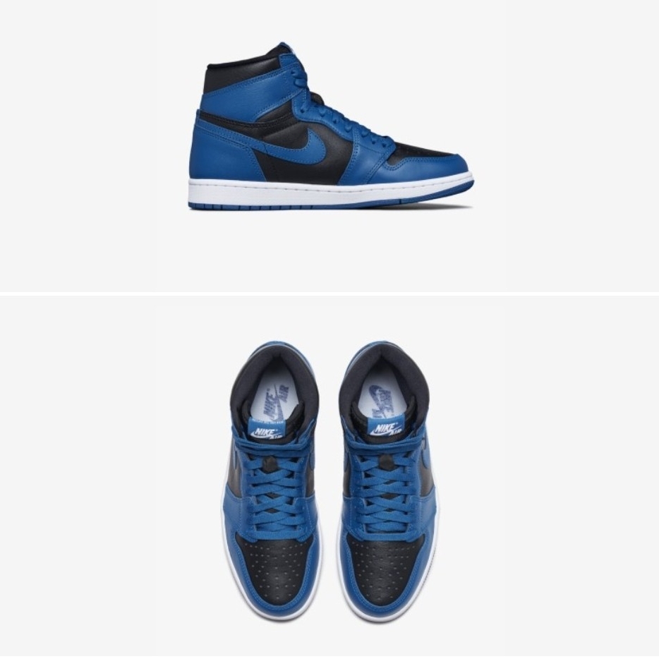 Jordan 1 Retro High OG Dark Marina Blue 착용 스타일 - 1