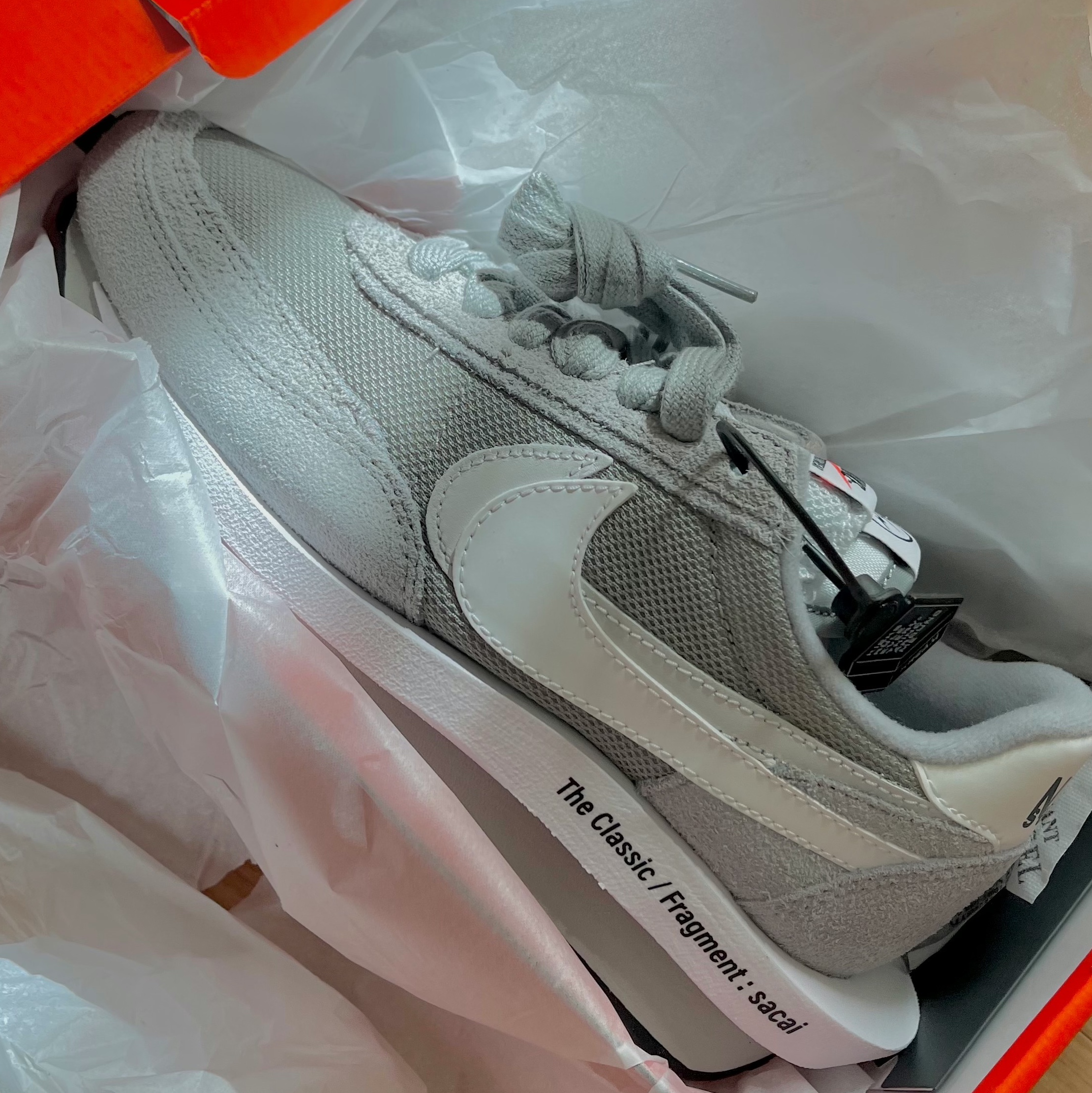 Nike x Sacai x Fragment LDWaffle Light Smoke Grey 착용 스타일