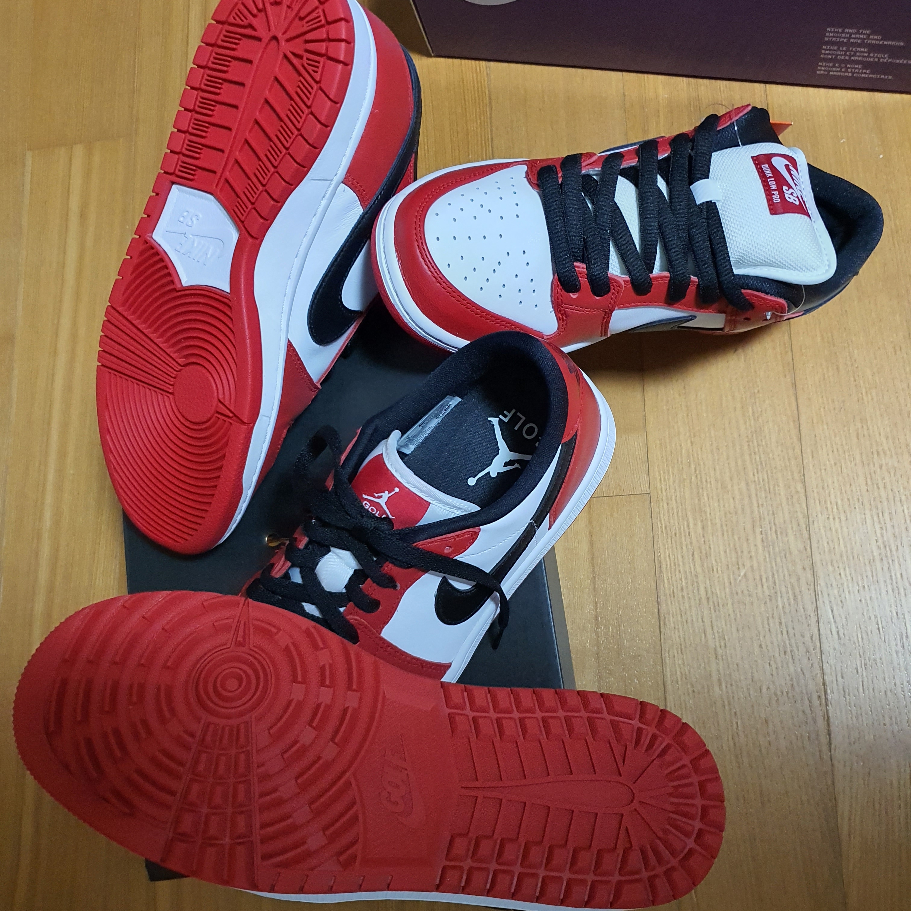 Jordan 1 Low Golf Chicago, Nike SB Dunk Low Pro Chicago 착용 스타일 - 4