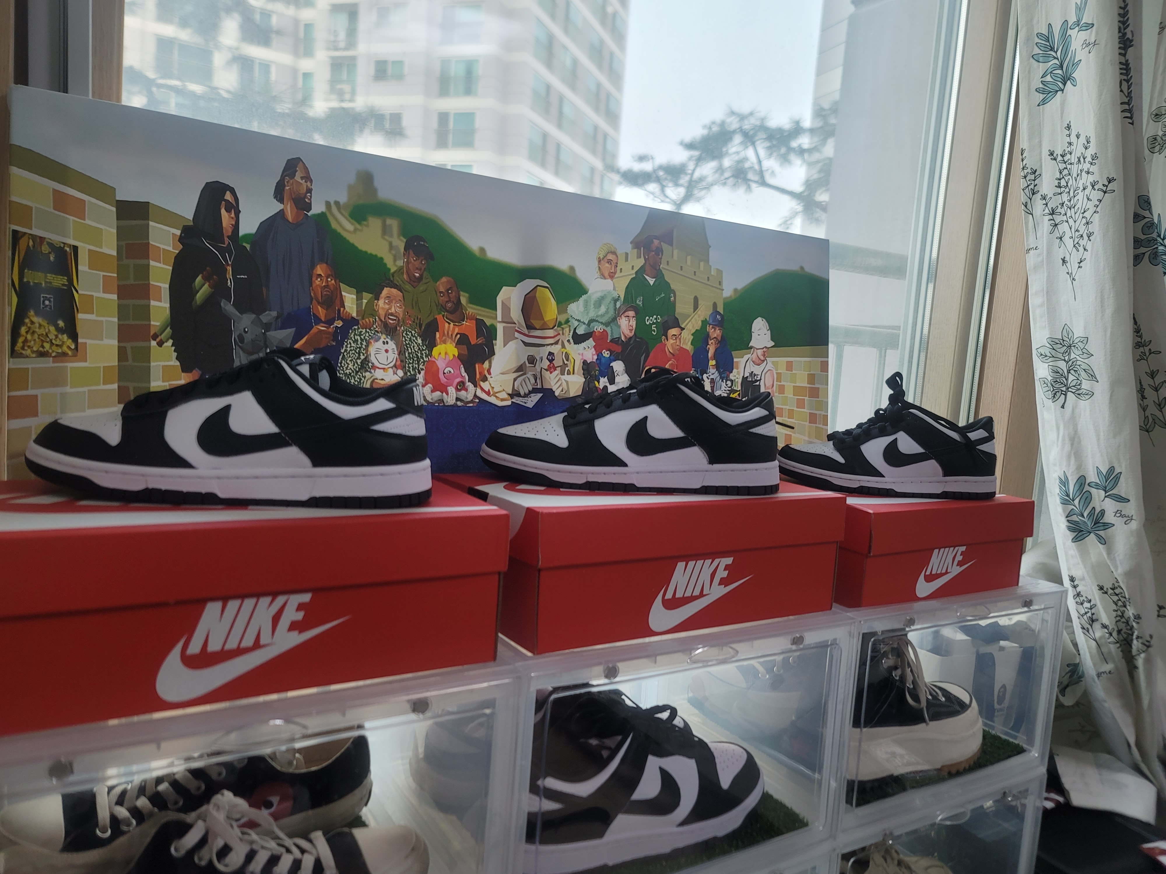 Nike Dunk Low Retro Black, (W) Nike Dunk Low Black 착용 스타일